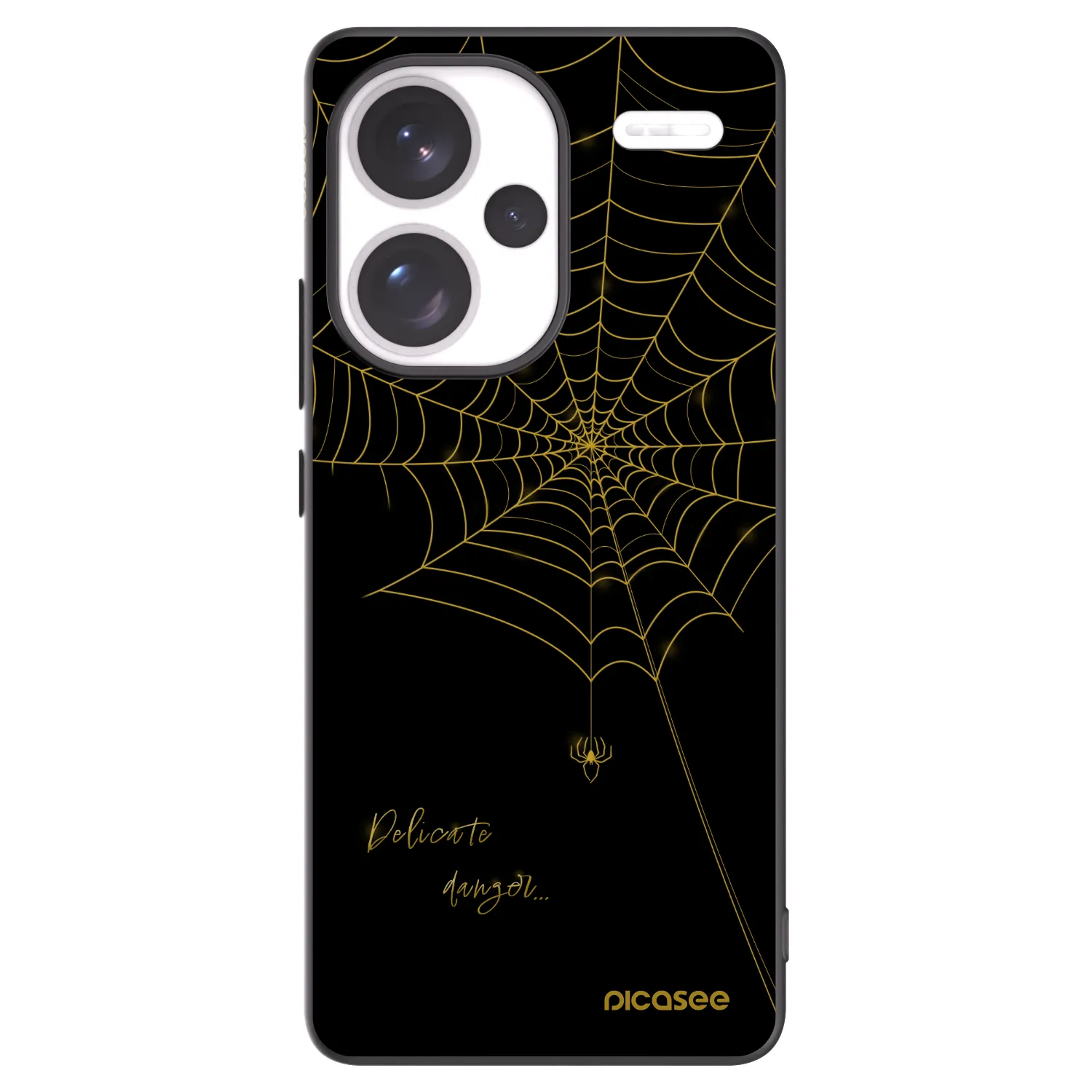 Picasee Μαύρη θήκη σιλικόνης για Xiaomi Redmi Note 13 Pro+ 5G - Delicate danger