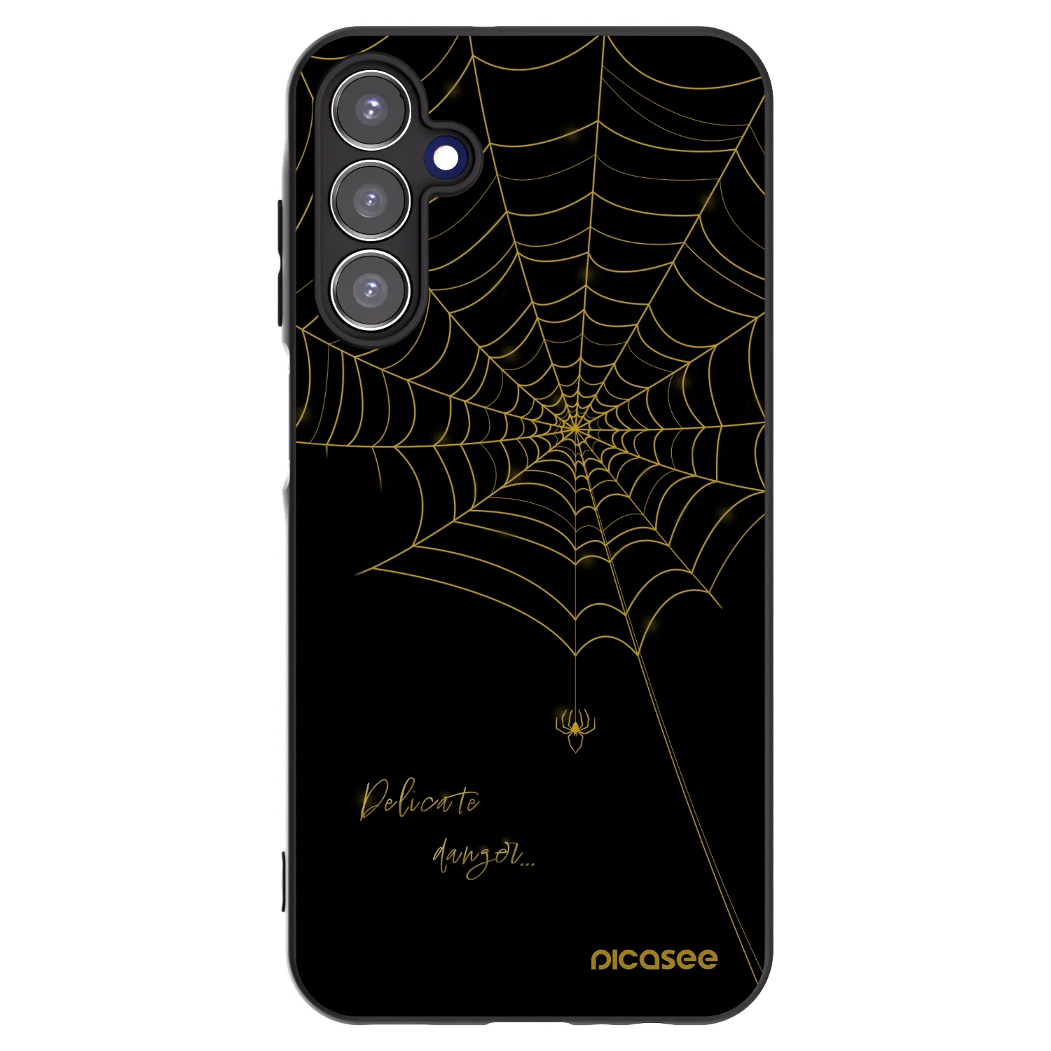 Picasee Μαύρη θήκη σιλικόνης για Samsung Galaxy A15 A156B 5G - Delicate danger