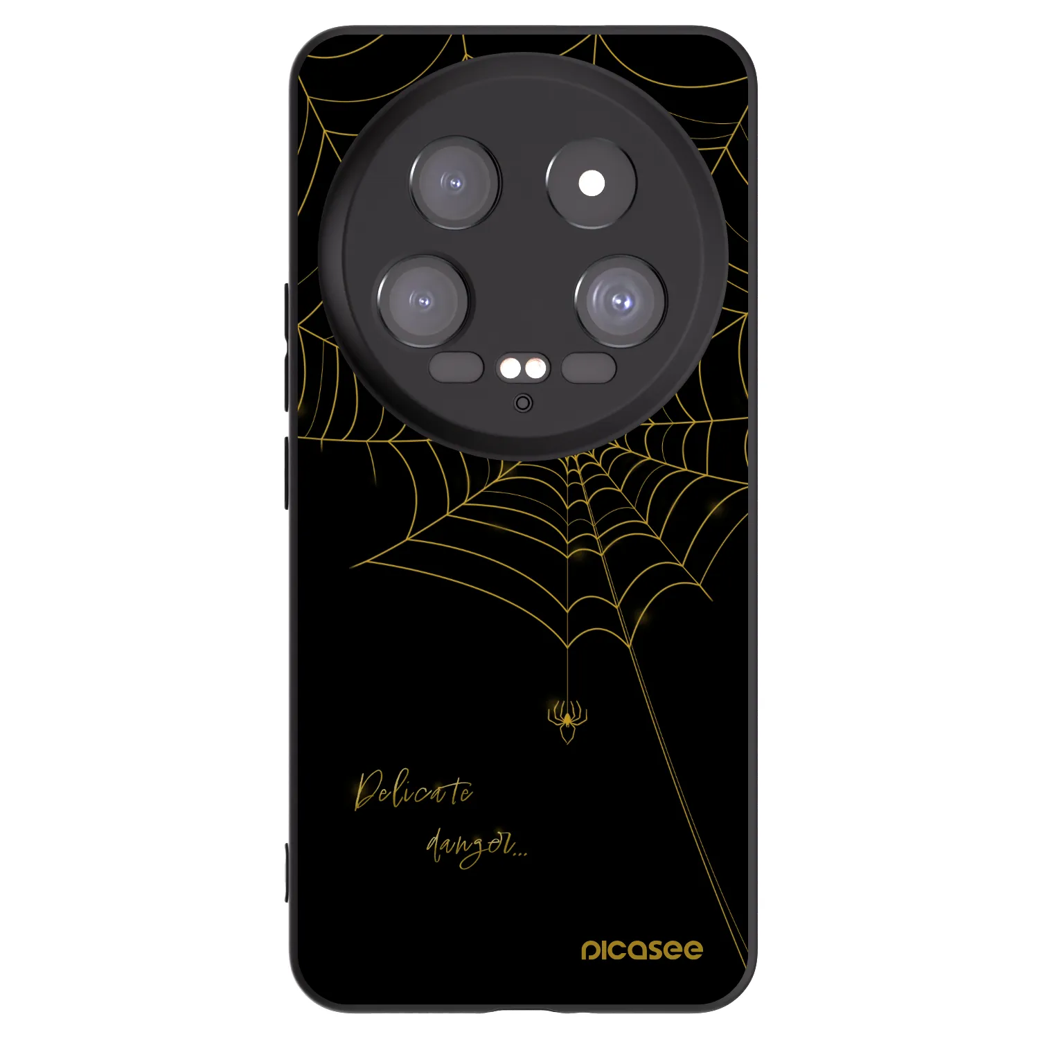 Picasee Μαύρη θήκη σιλικόνης για Xiaomi 14 Ultra - Delicate danger