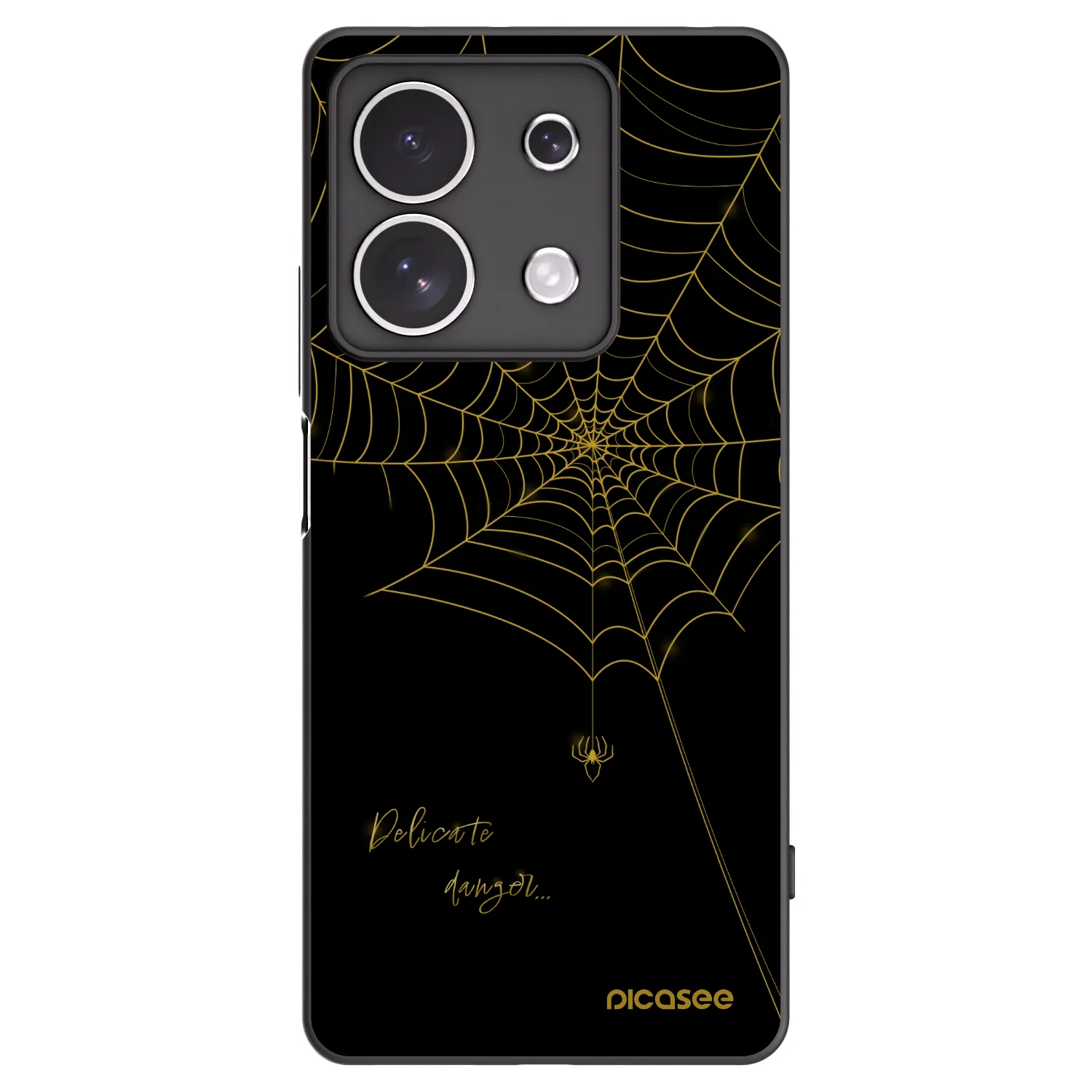 Picasee Μαύρη θήκη σιλικόνης για Xiaomi Redmi Note 13 4G - Delicate danger