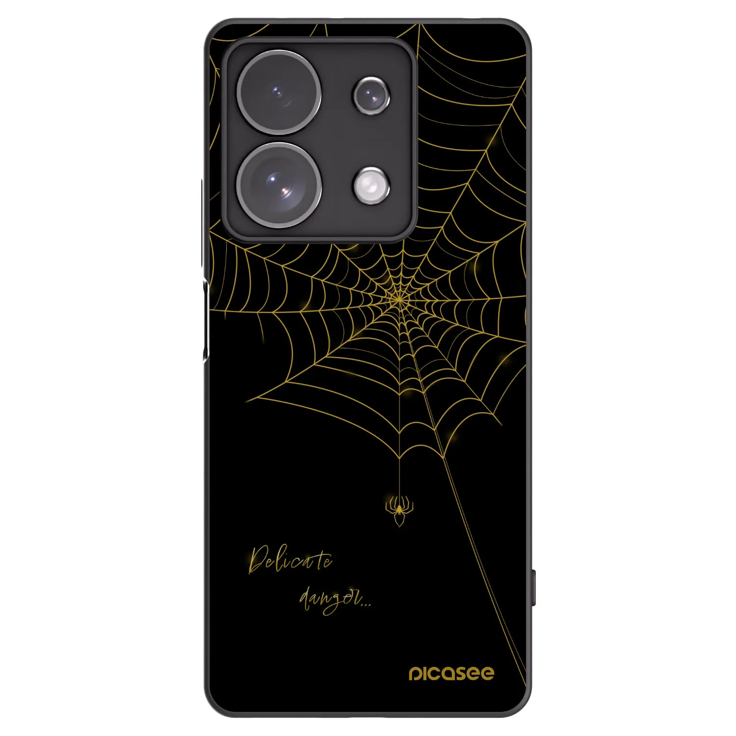 Picasee Μαύρη θήκη σιλικόνης για Xiaomi Redmi Note 13 Pro 4G - Delicate danger