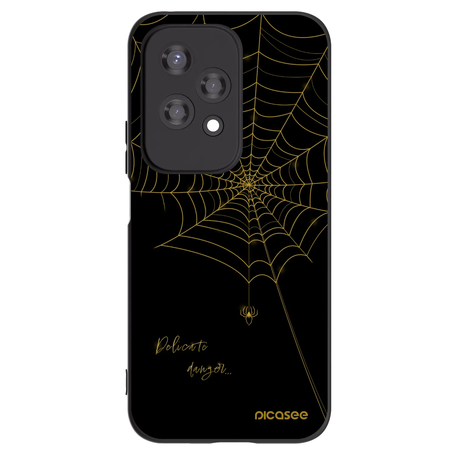 Picasee Μαύρη θήκη σιλικόνης για Honor 200 Lite - Delicate danger