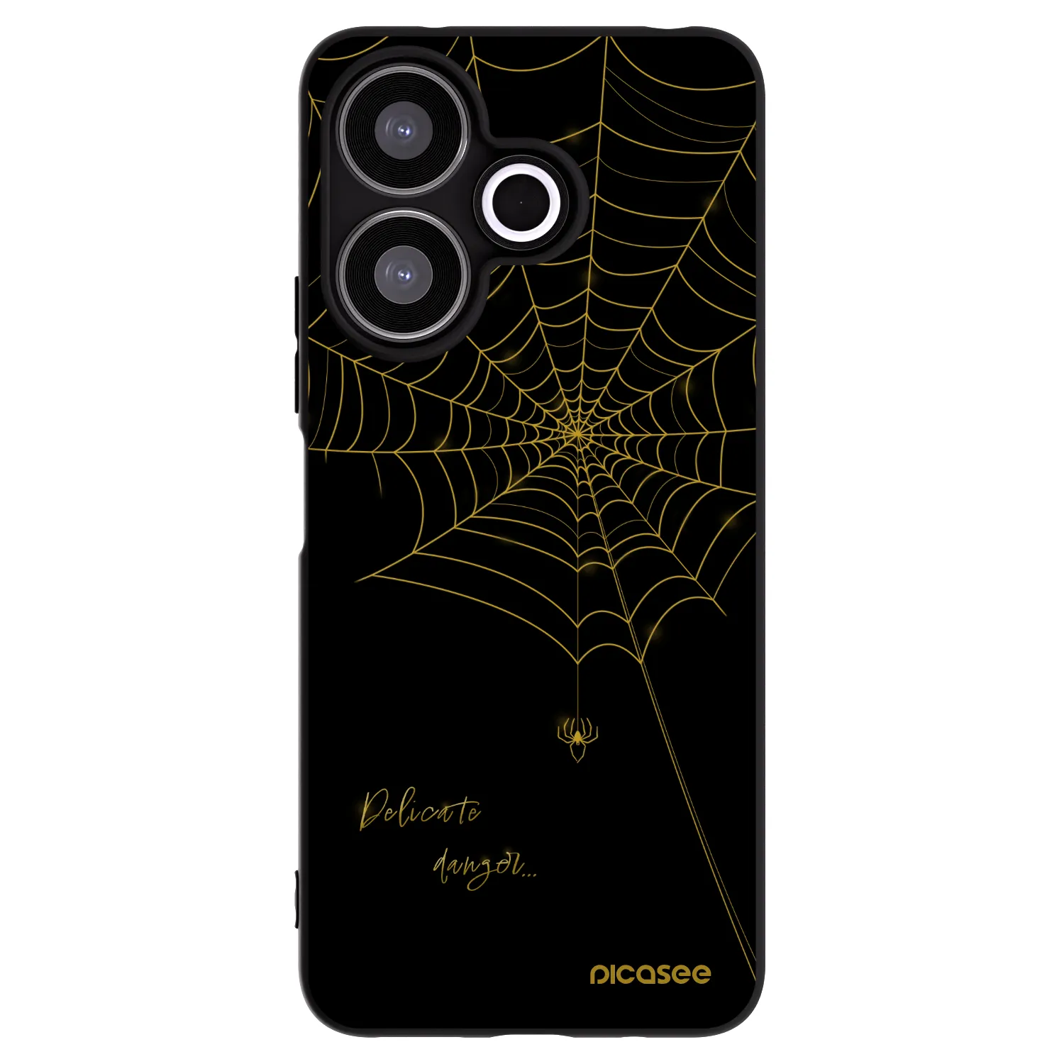 Picasee Μαύρη θήκη σιλικόνης για Xiaomi Redmi 13 4G - Delicate danger