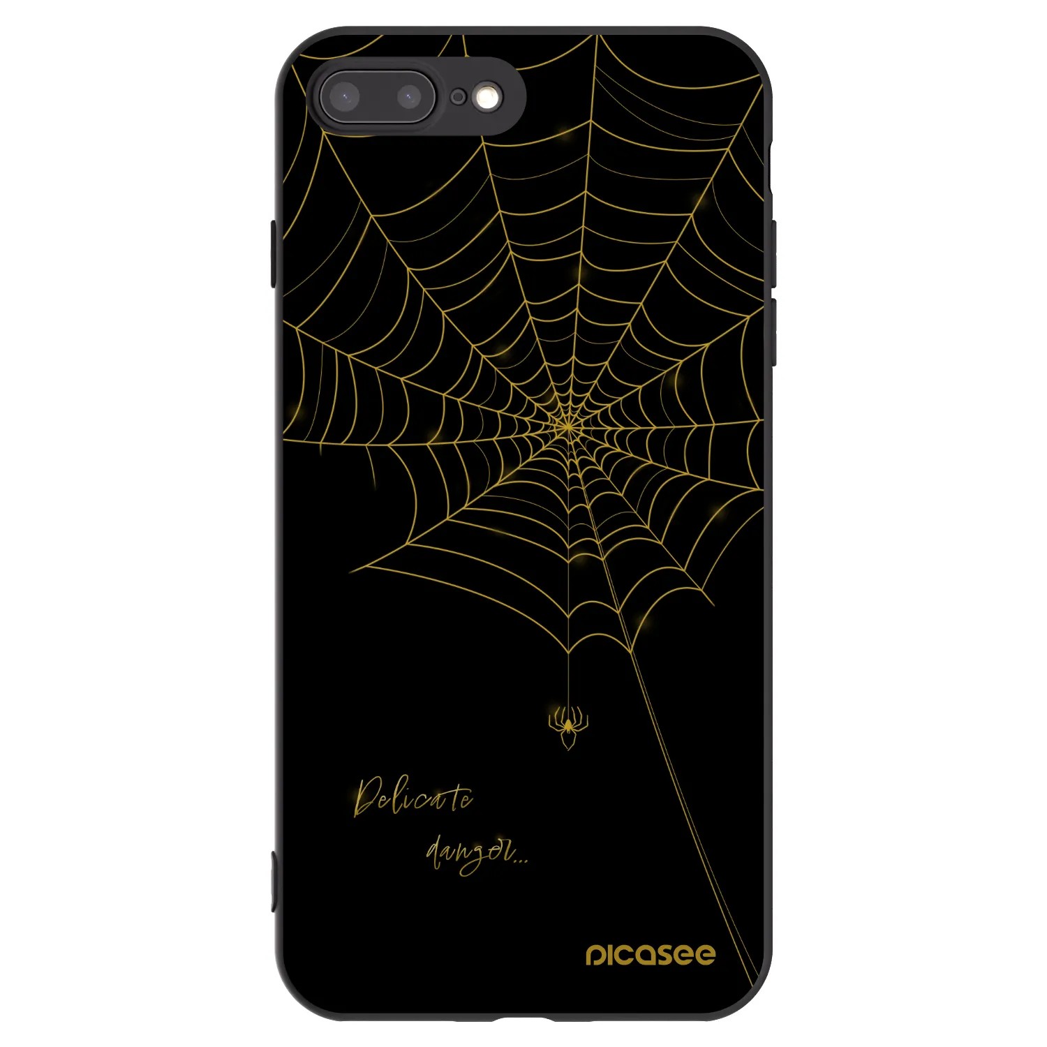 Picasee Μαύρη θήκη σιλικόνης για Apple iPhone 7 Plus - Delicate danger