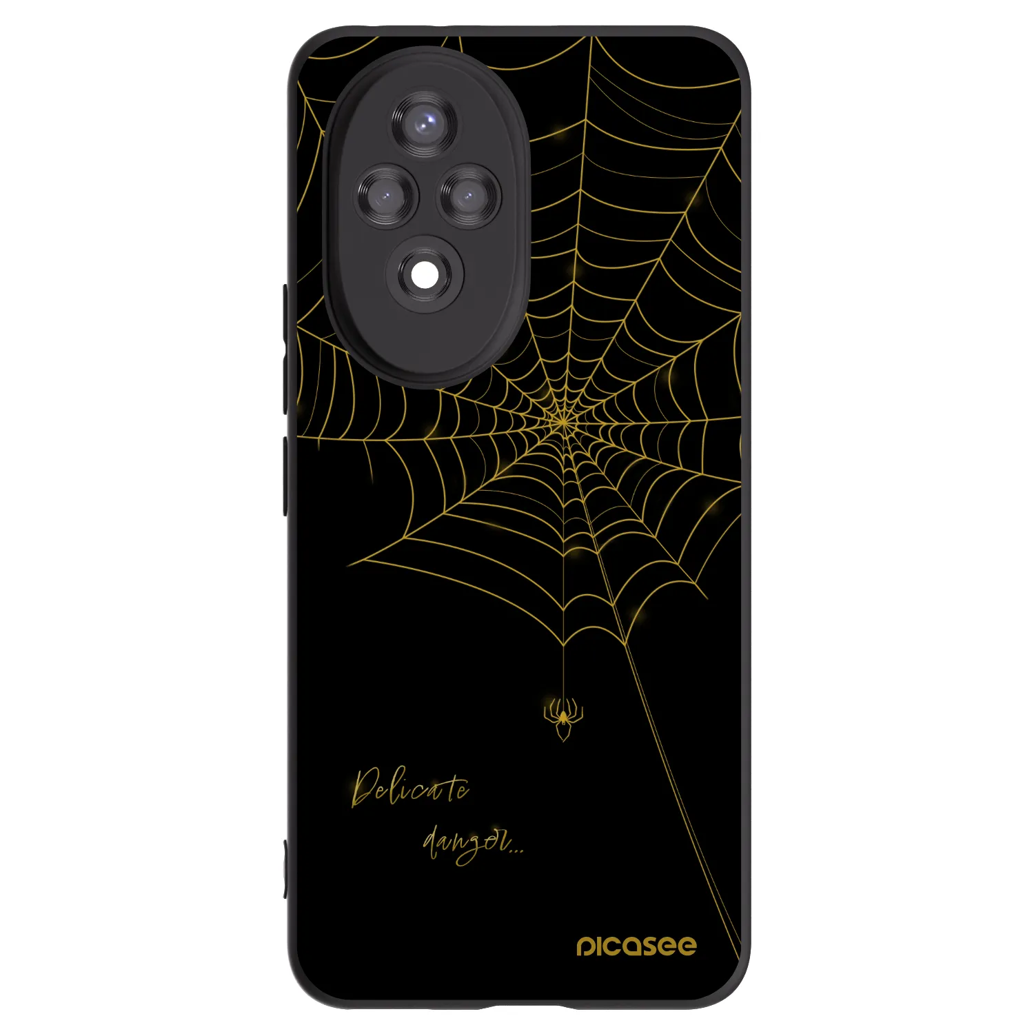 Picasee Μαύρη θήκη σιλικόνης για Honor 200 Pro 5G - Delicate danger