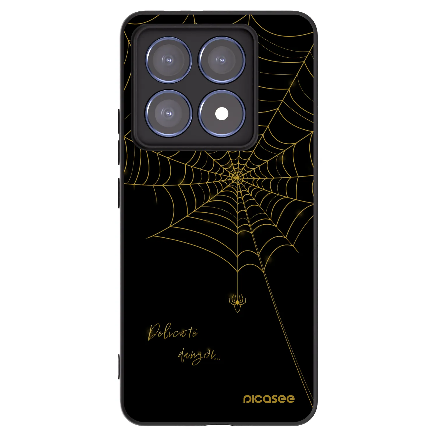 Picasee Μαύρη θήκη σιλικόνης για Xiaomi 14T Pro - Delicate danger