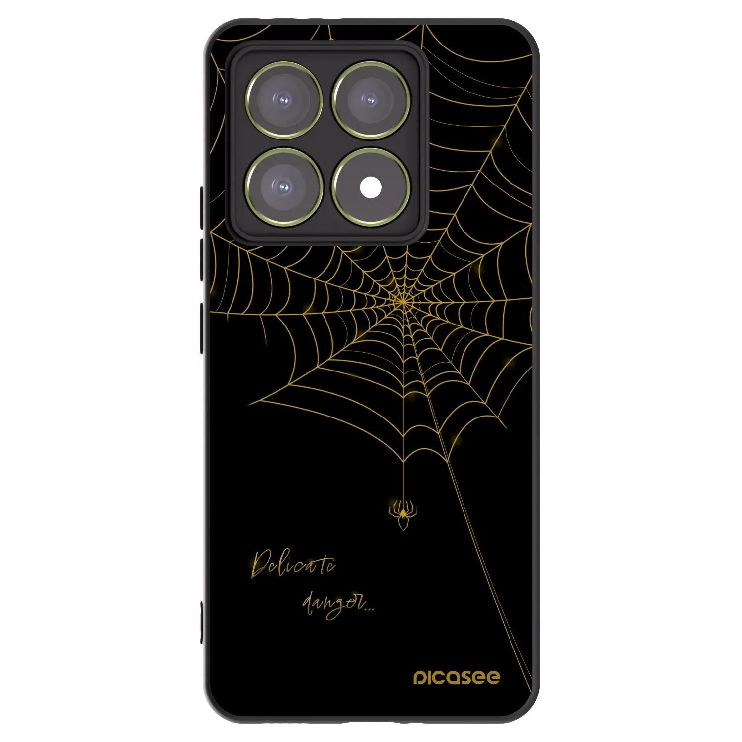 Picasee Μαύρη θήκη σιλικόνης για Xiaomi 14T - Delicate danger