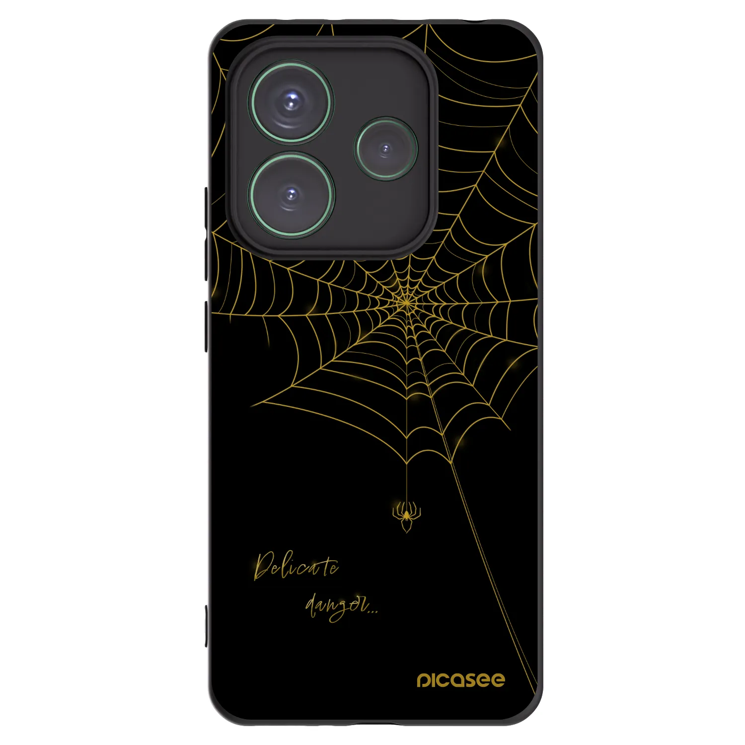 Picasee Μαύρη θήκη σιλικόνης για Xiaomi Redmi Note 14 5G - Delicate danger