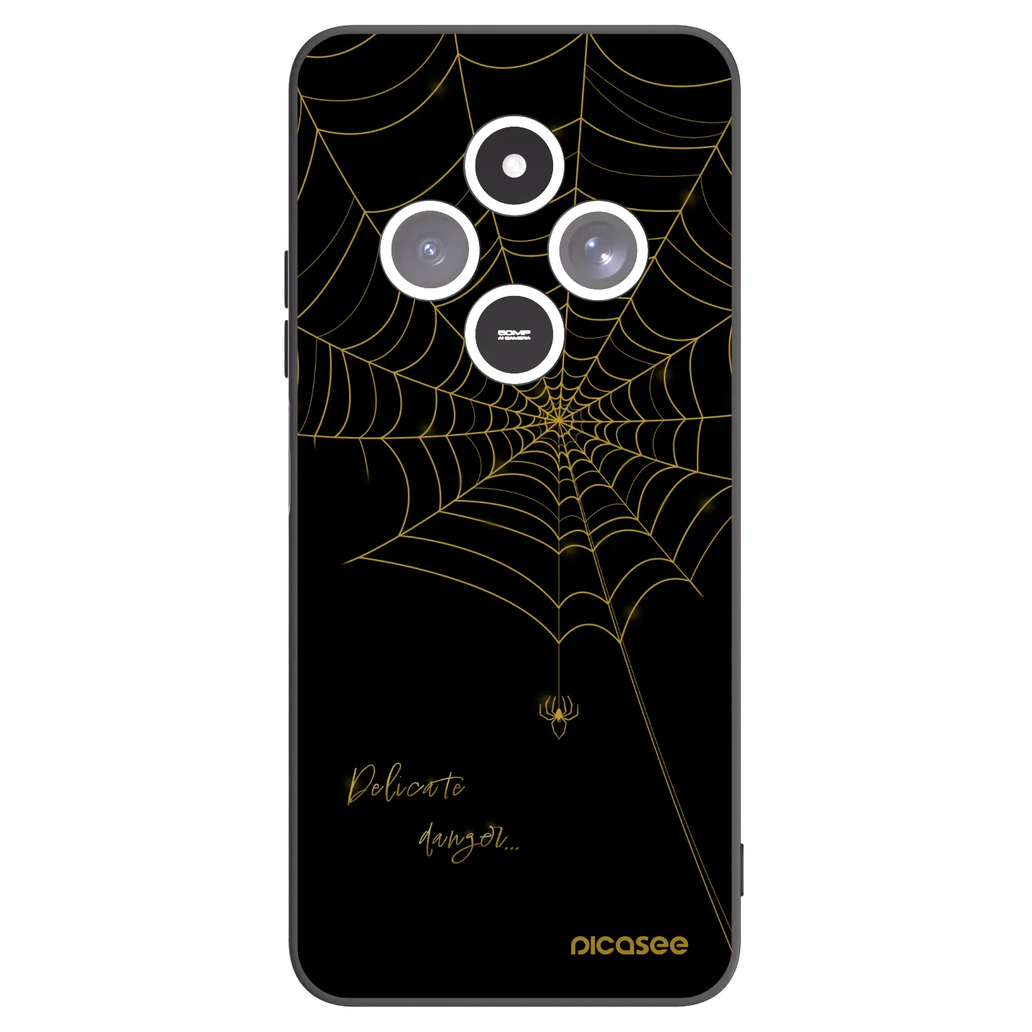 Picasee Μαύρη θήκη σιλικόνης για Xiaomi Redmi 14C - Delicate danger