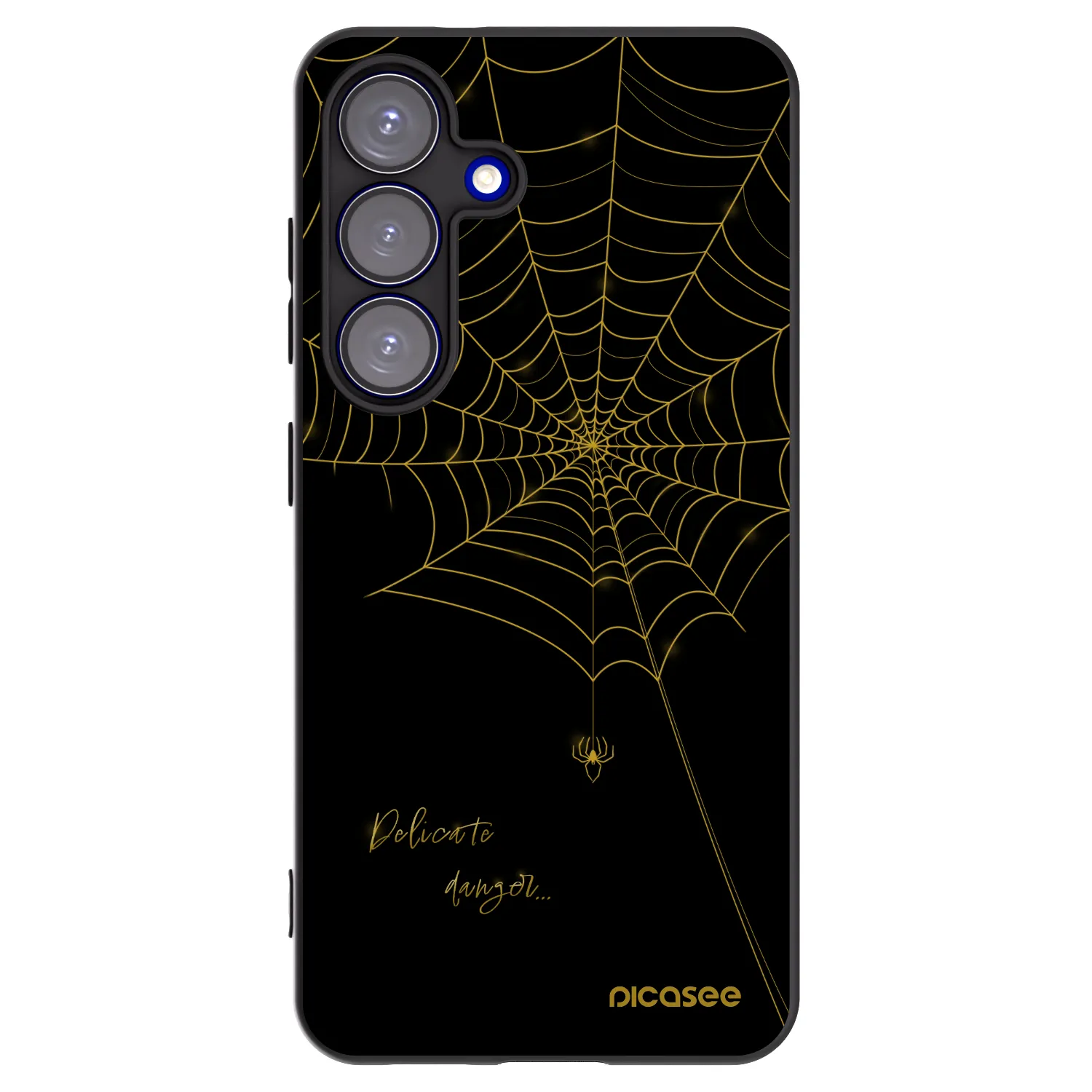 Picasee Μαύρη θήκη σιλικόνης για Samsung Galaxy S25 5G - Delicate danger