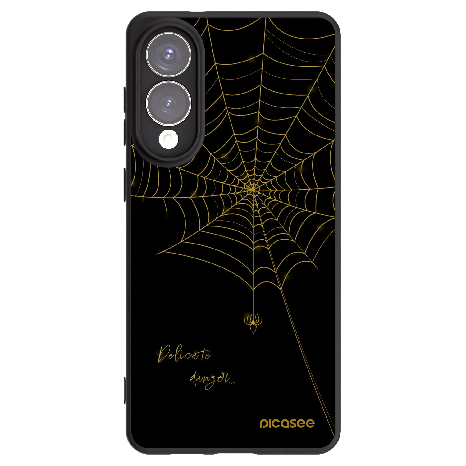 Picasee Μαύρη θήκη σιλικόνης για Samsung Galaxy S25 Edge 5G - Delicate danger