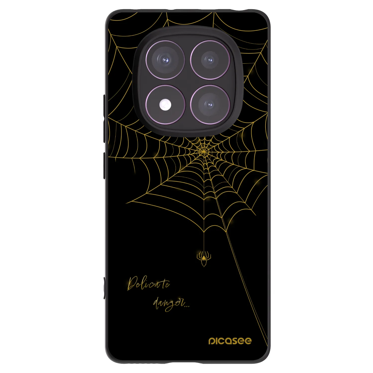 Picasee Μαύρη θήκη σιλικόνης για Xiaomi Redmi Note 14 Pro 4G - Delicate danger