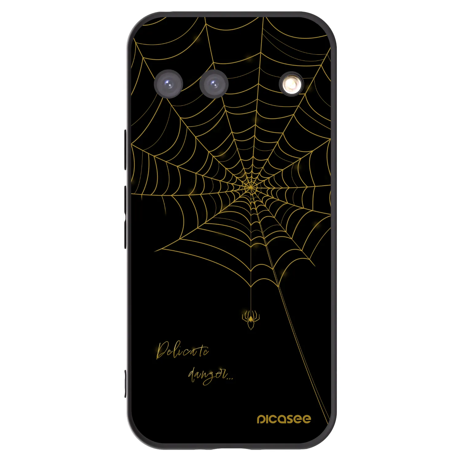 Picasee Μαύρη θήκη σιλικόνης για Google Pixel 9 - Delicate danger