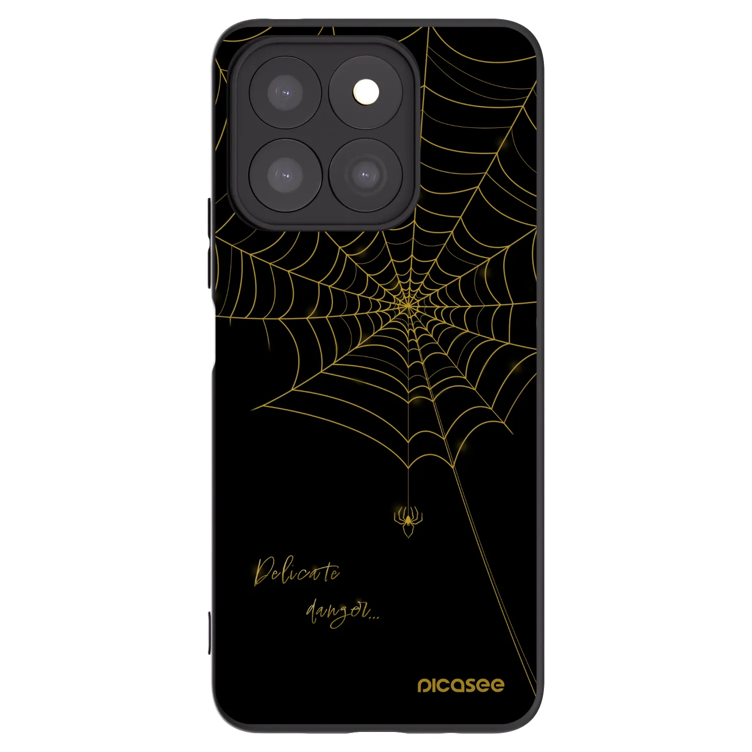 Picasee Μαύρη θήκη σιλικόνης για Honor X8c - Delicate danger