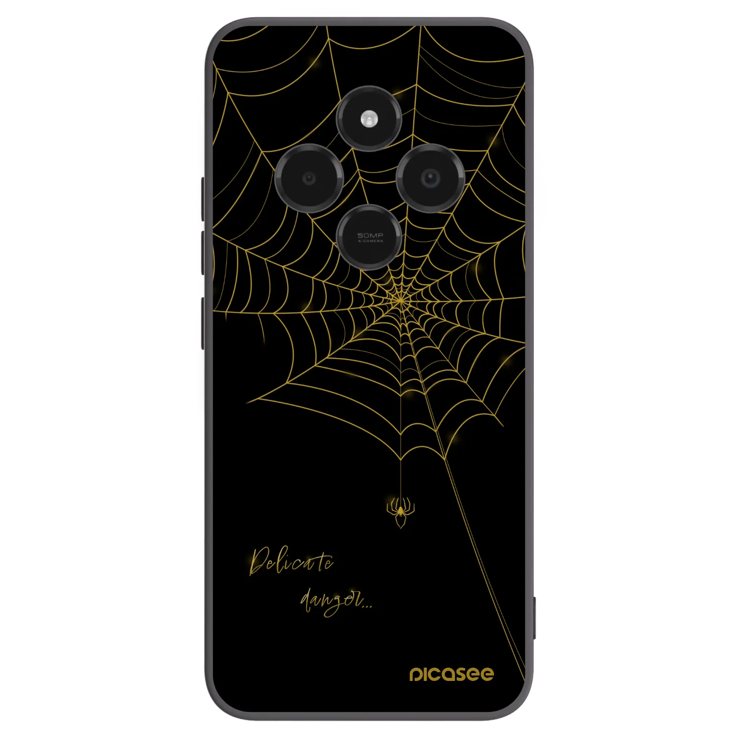 Picasee Μαύρη θήκη σιλικόνης για Xiaomi Poco C75 - Delicate danger