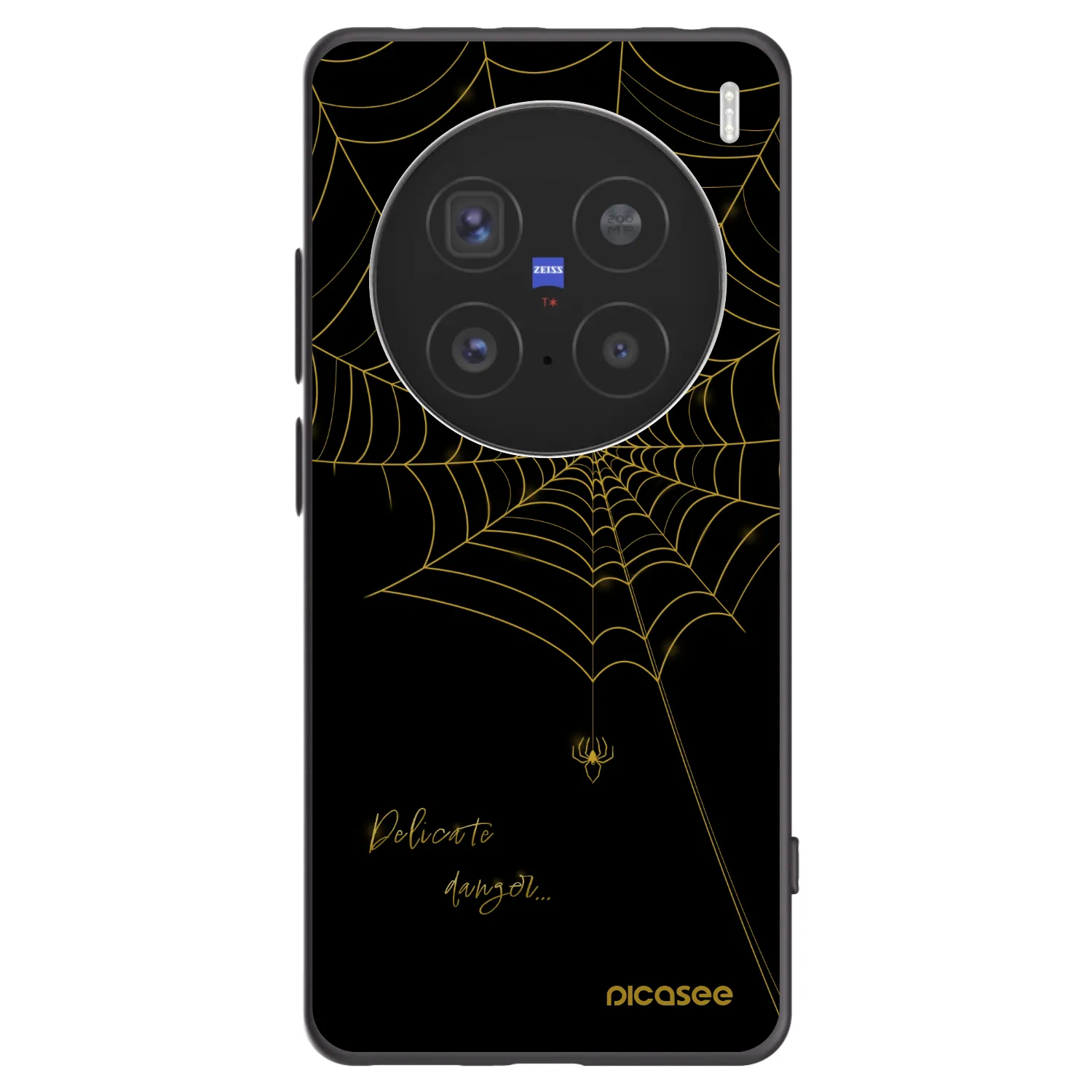 Picasee Μαύρη θήκη σιλικόνης για Vivo X200 Pro - Delicate danger
