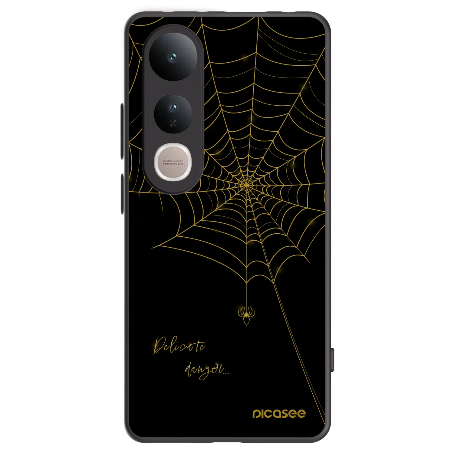 Picasee Μαύρη θήκη σιλικόνης για Vivo V50 Lite 5G - Delicate danger