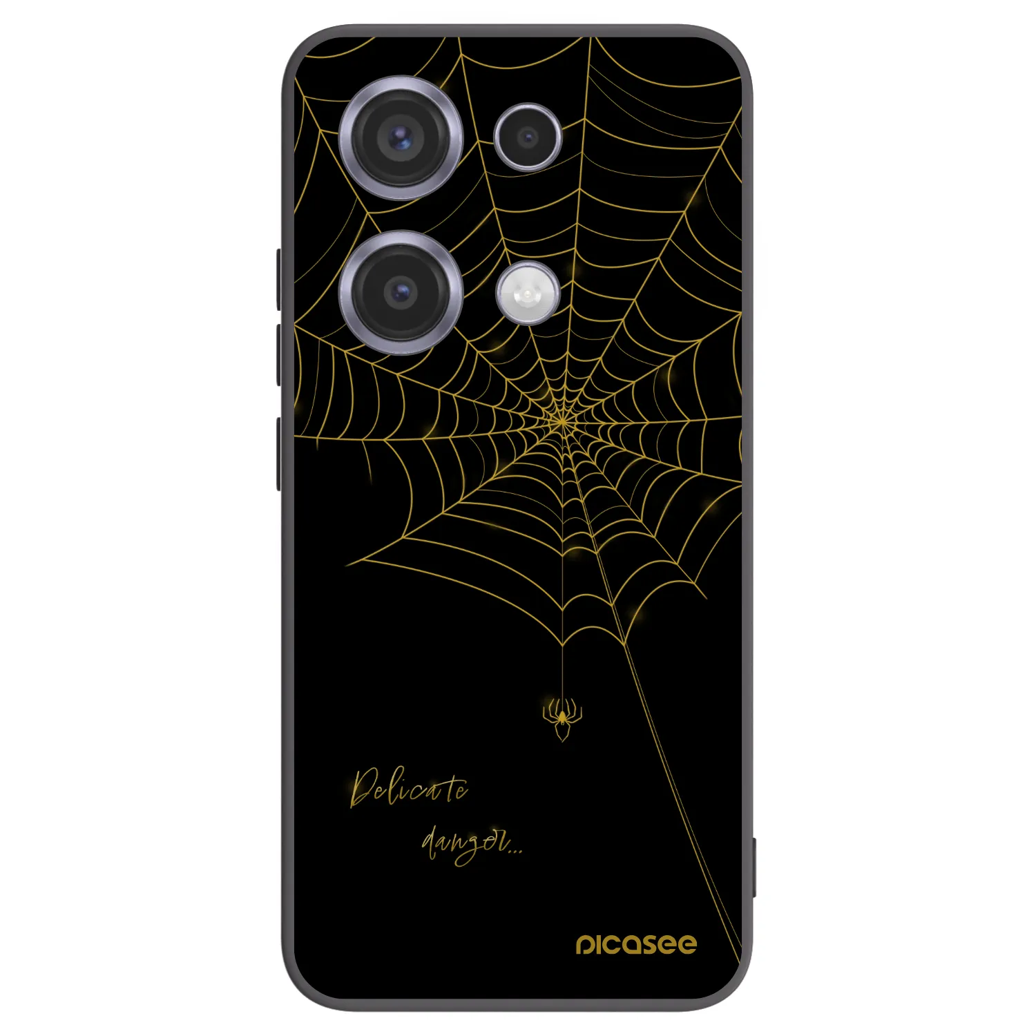 Picasee Μαύρη θήκη σιλικόνης για Xiaomi Redmi Note 14S - Delicate danger