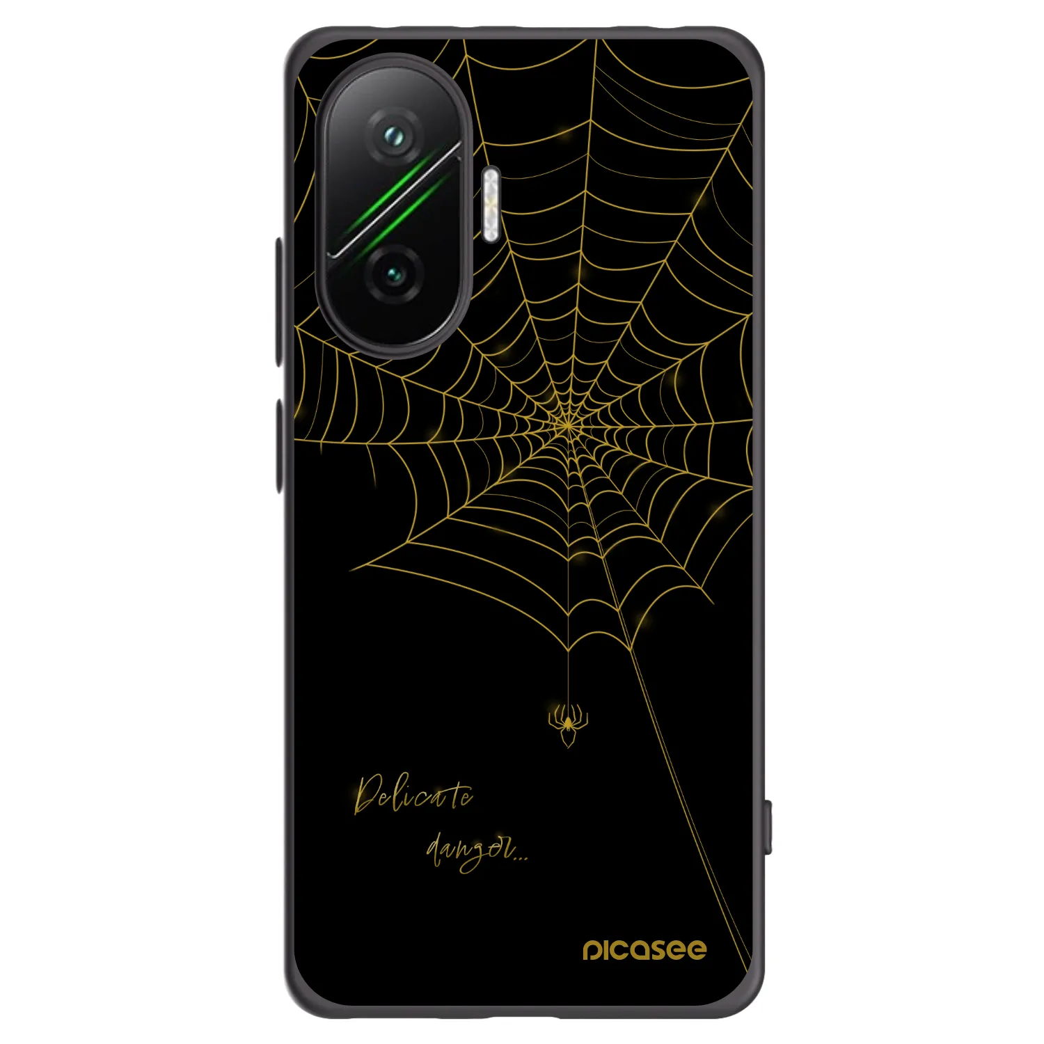Picasee Μαύρη θήκη σιλικόνης για Xiaomi Poco F7 5G - Delicate danger