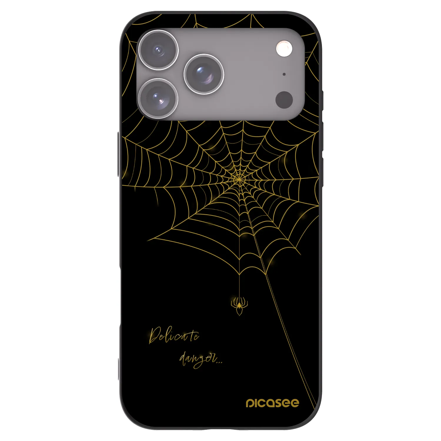 Picasee Μαύρη θήκη σιλικόνης για Apple iPhone 17 Pro Max - Delicate danger