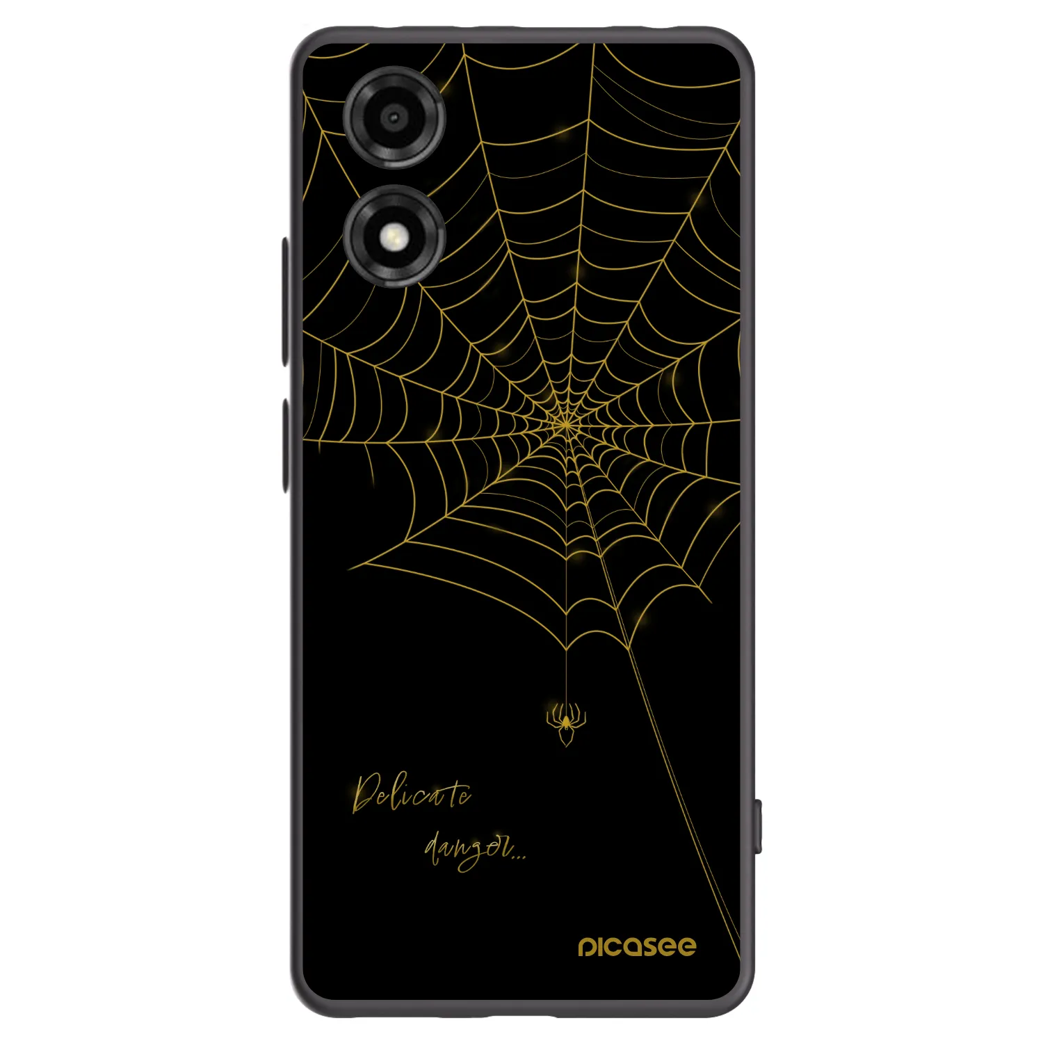 Picasee Μαύρη θήκη σιλικόνης για Motorola Moto E14 - Delicate danger