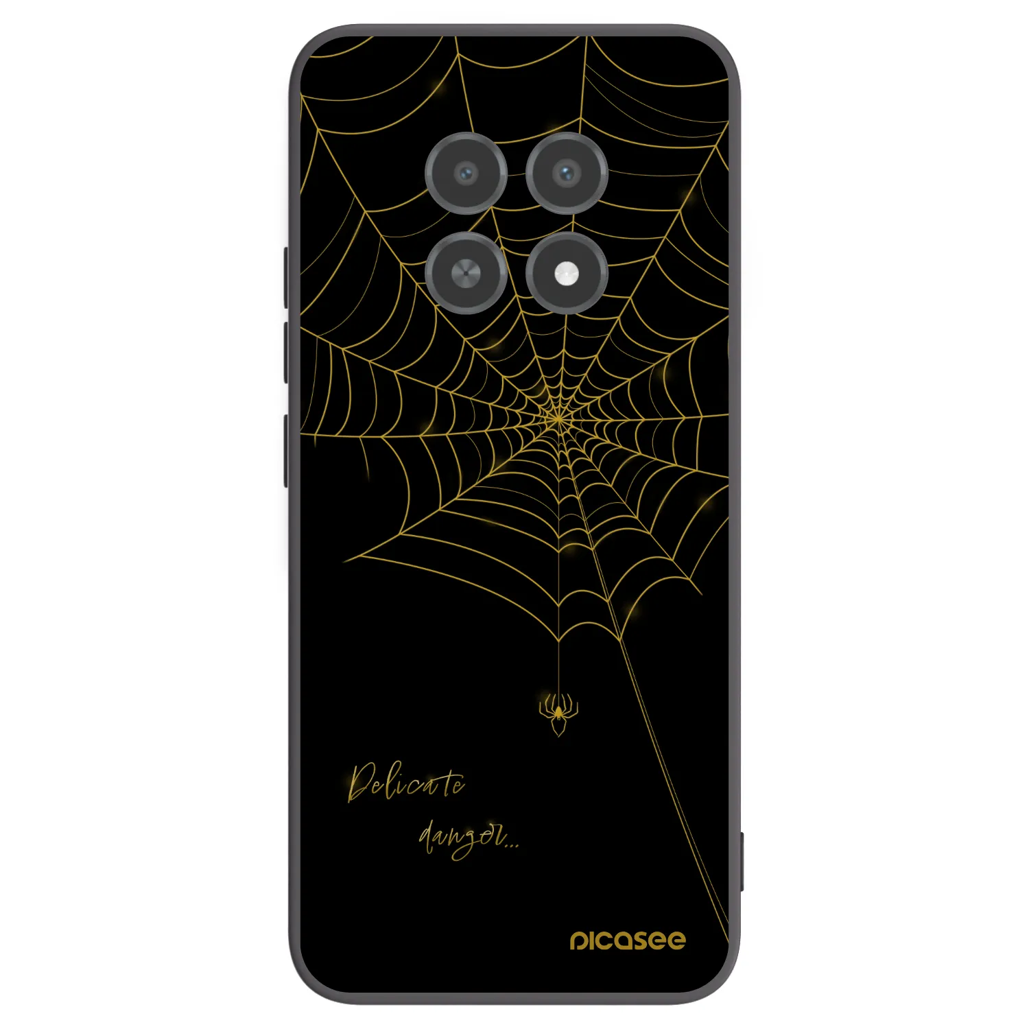 Picasee Μαύρη θήκη σιλικόνης για Realme 12X - Delicate danger