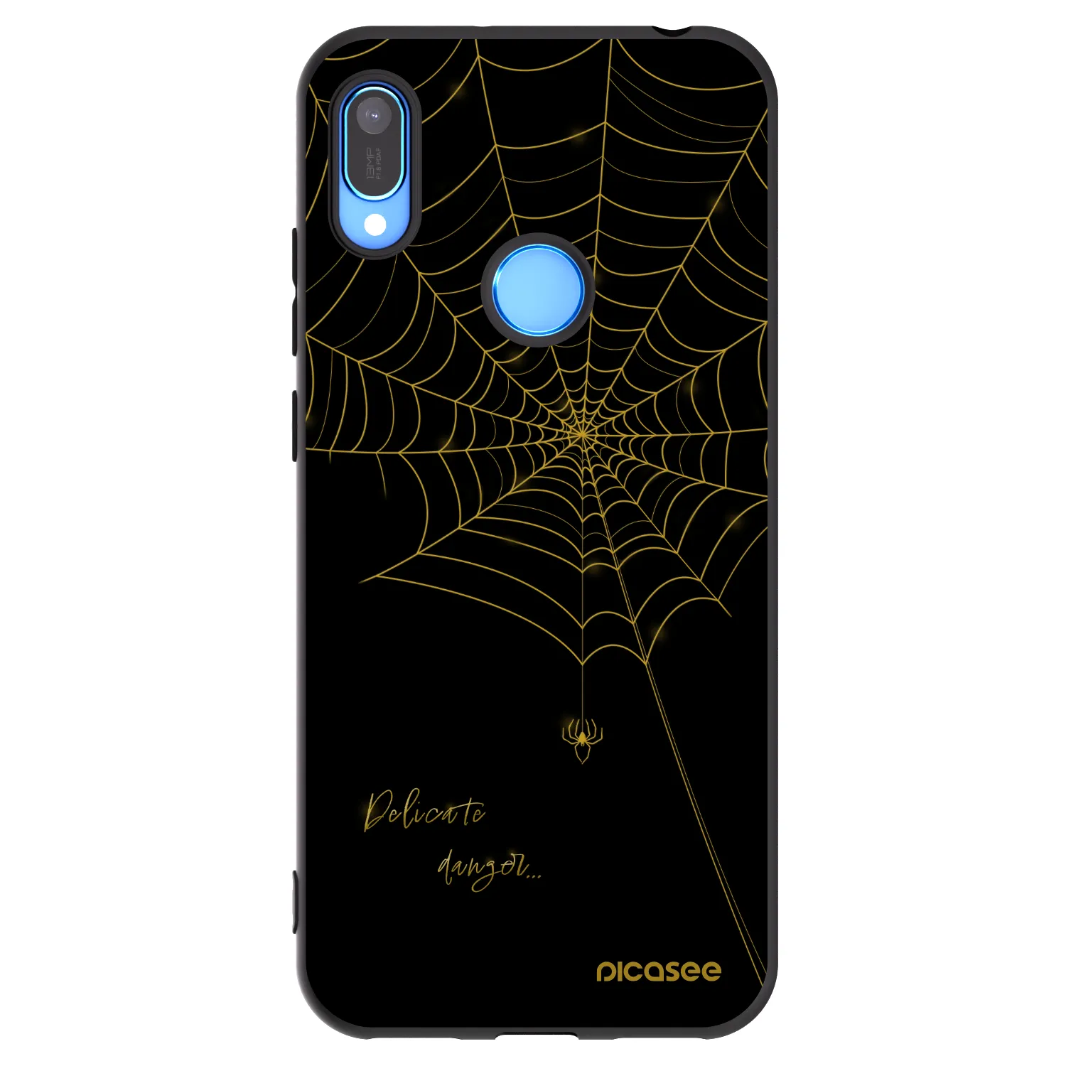 Picasee Μαύρη θήκη σιλικόνης για Huawei Y6 2019 - Delicate danger