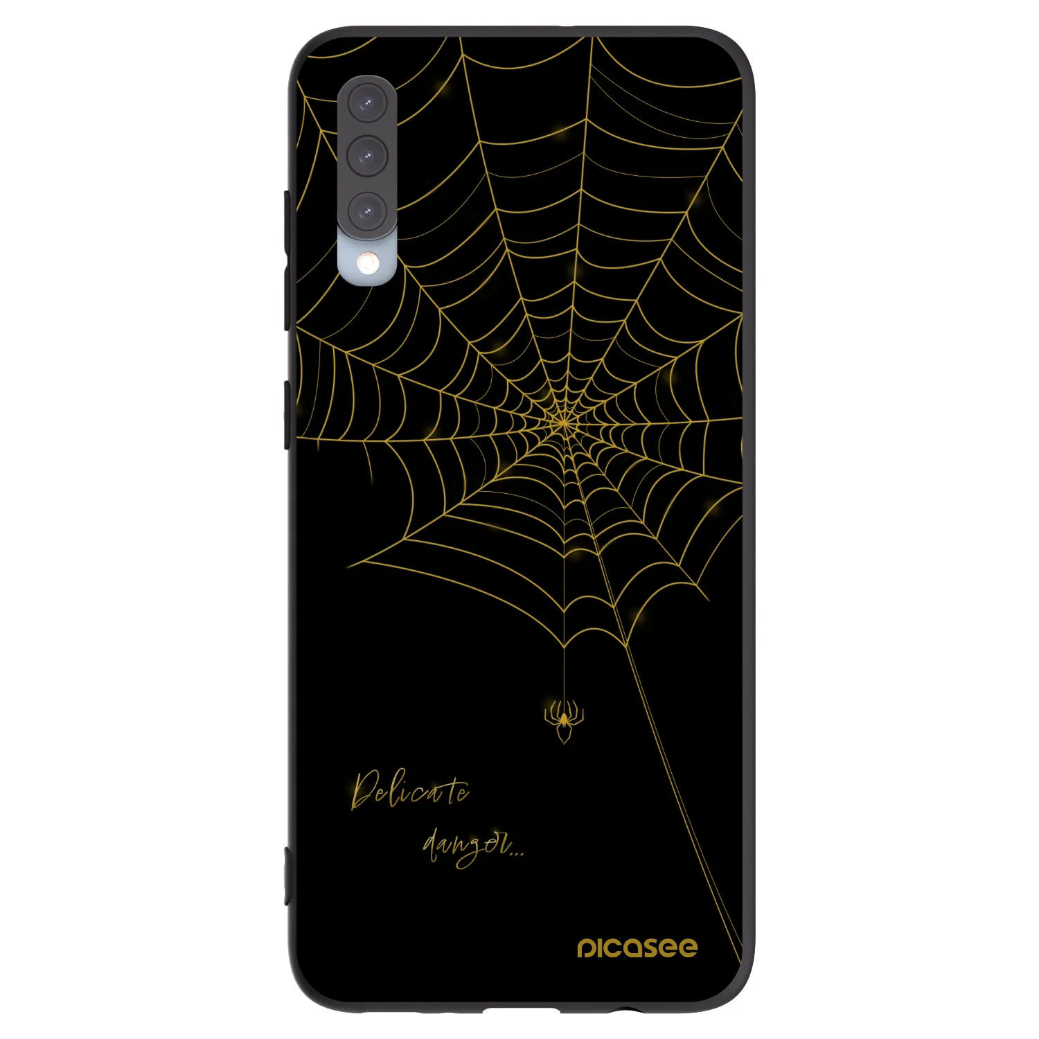 Picasee Μαύρη θήκη σιλικόνης για Samsung Galaxy A70 A705F - Delicate danger