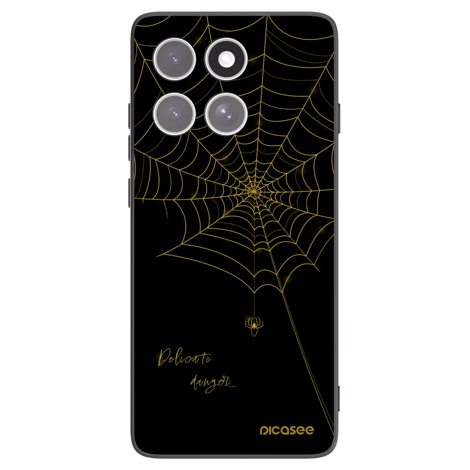 Picasee Μαύρη θήκη σιλικόνης για Motorola Edge 60 Pro - Delicate danger