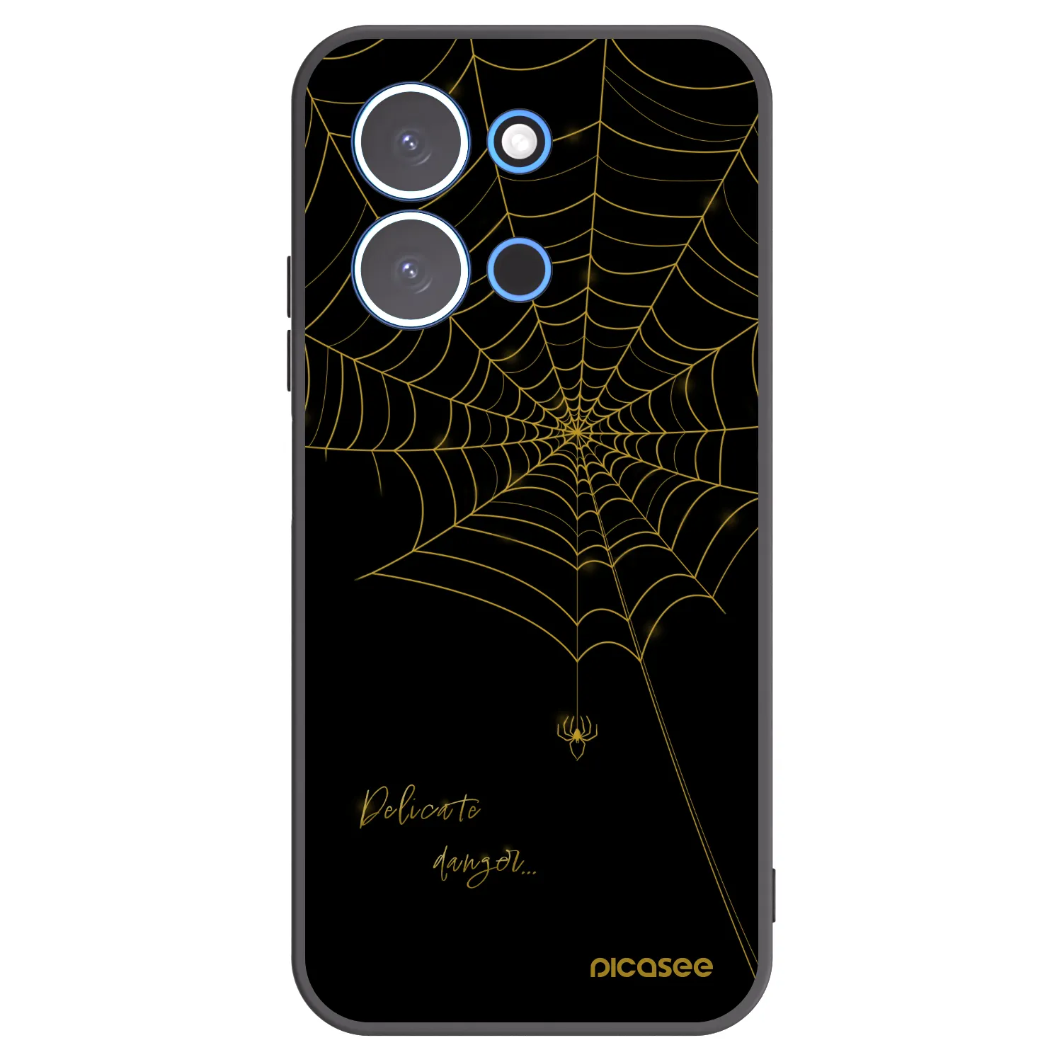 Picasee Μαύρη θήκη σιλικόνης για Xiaomi Redmi 15C 4G - Delicate danger