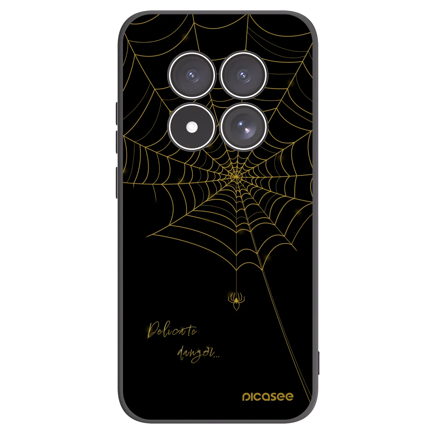 Picasee Μαύρη θήκη σιλικόνης για Xiaomi Redmi Note 15 Pro 4G - Delicate danger
