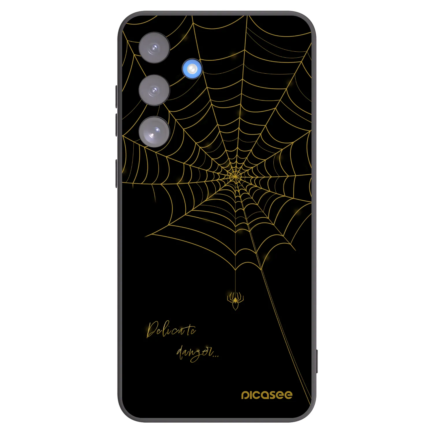 Picasee Μαύρη θήκη σιλικόνης για Samsung Galaxy S25 FE 5G - Delicate danger