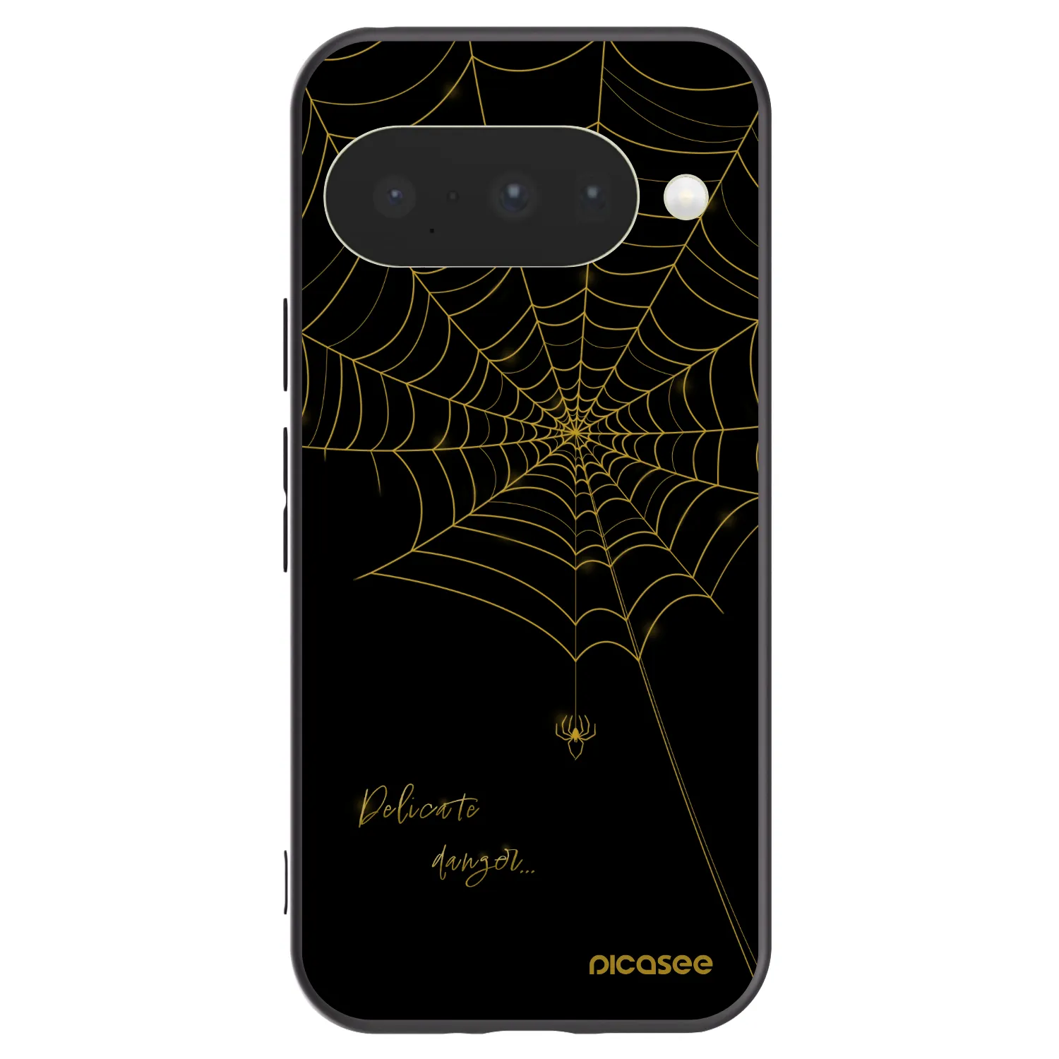 Picasee Μαύρη θήκη σιλικόνης για Google Pixel 10 - Delicate danger