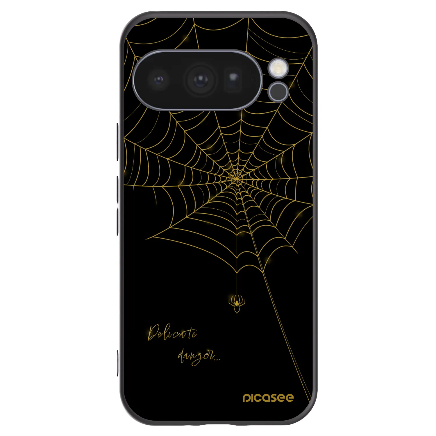Picasee Μαύρη θήκη σιλικόνης για Google Pixel 10 Pro - Delicate danger