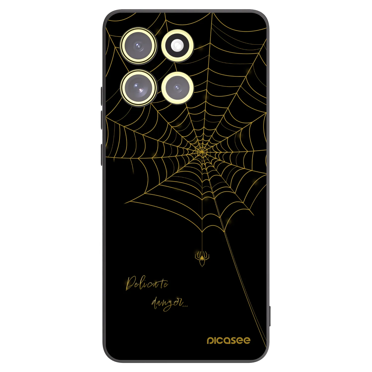 Picasee Μαύρη θήκη σιλικόνης για Motorola Moto G86 Power 5G - Delicate danger
