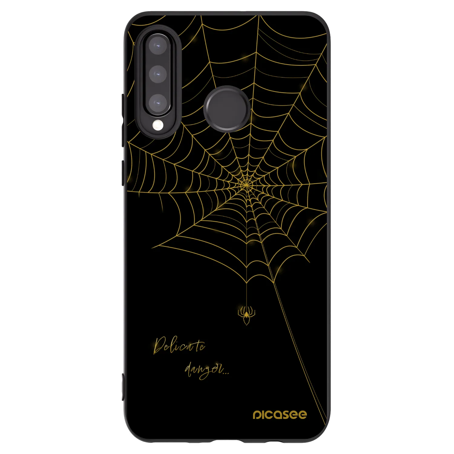 Picasee Μαύρη θήκη σιλικόνης για Huawei P30 Lite - Delicate danger