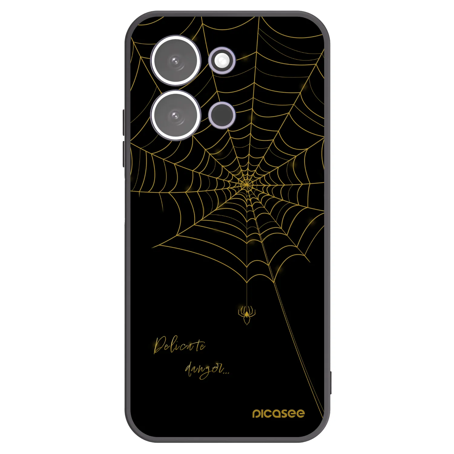Picasee Μαύρη θήκη σιλικόνης για Xiaomi Redmi 15C 5G - Delicate danger