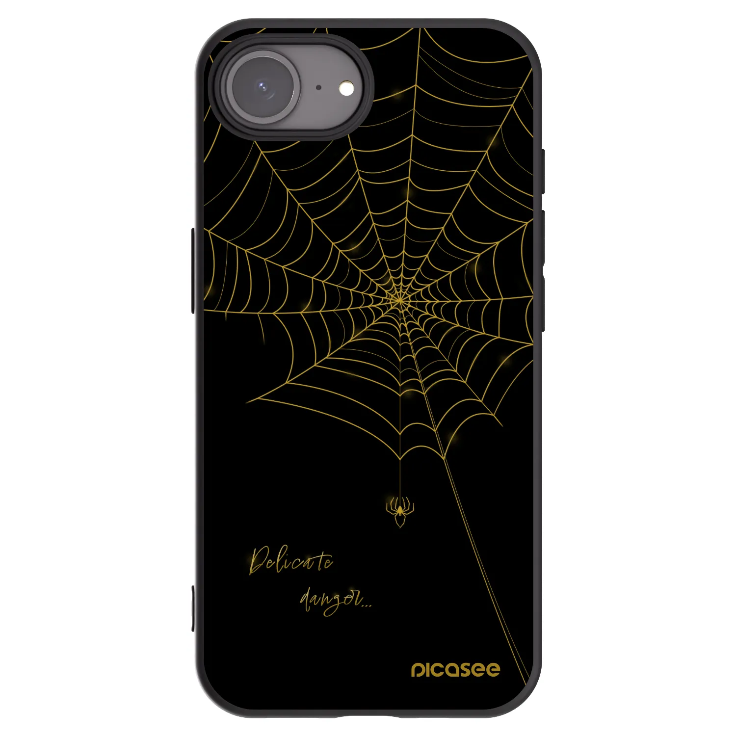 Picasee Μαύρη θήκη σιλικόνης για Apple iPhone 17e - Delicate danger
