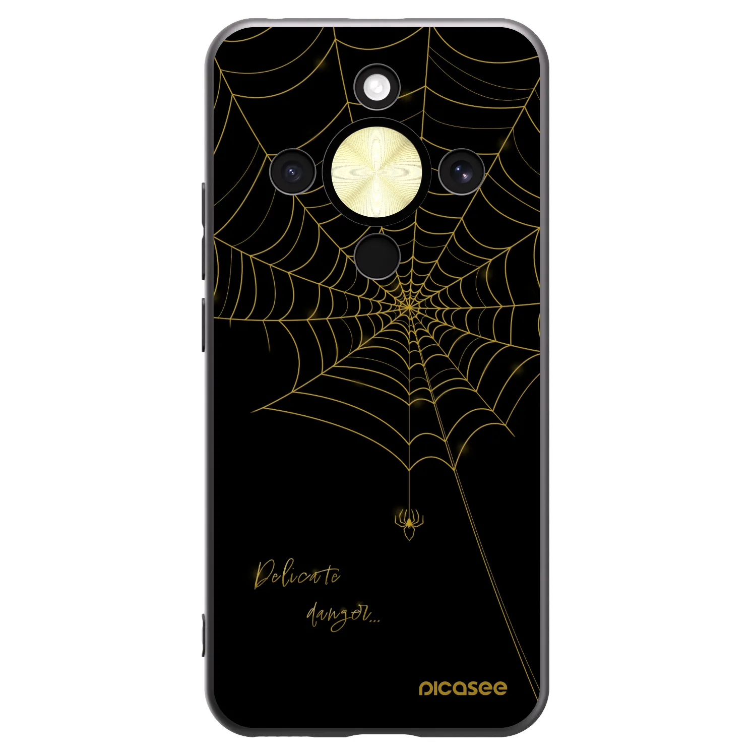 Picasee Μαύρη θήκη σιλικόνης για Honor Magic8 Lite 5G - Delicate danger