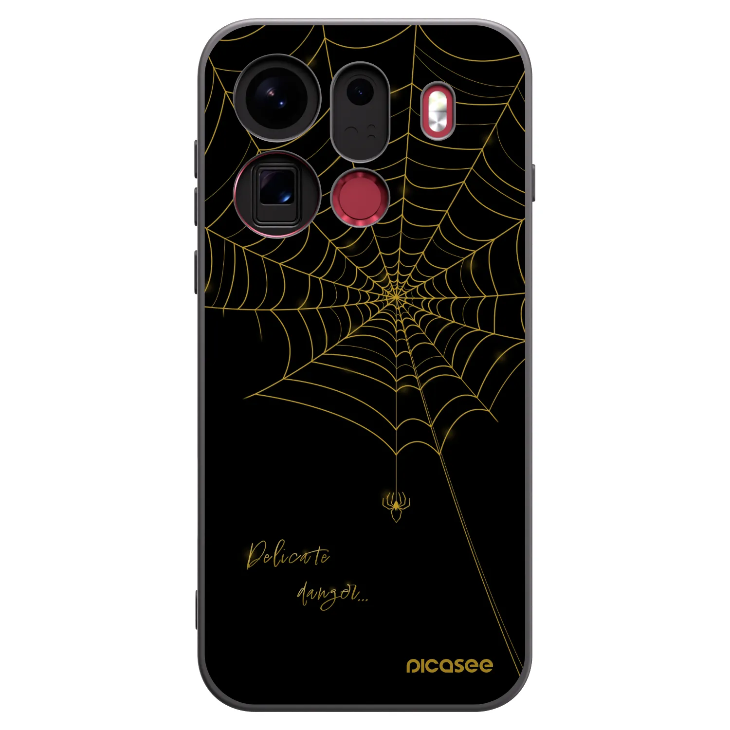 Picasee Μαύρη θήκη σιλικόνης για OPPO Find X9 Pro - Delicate danger