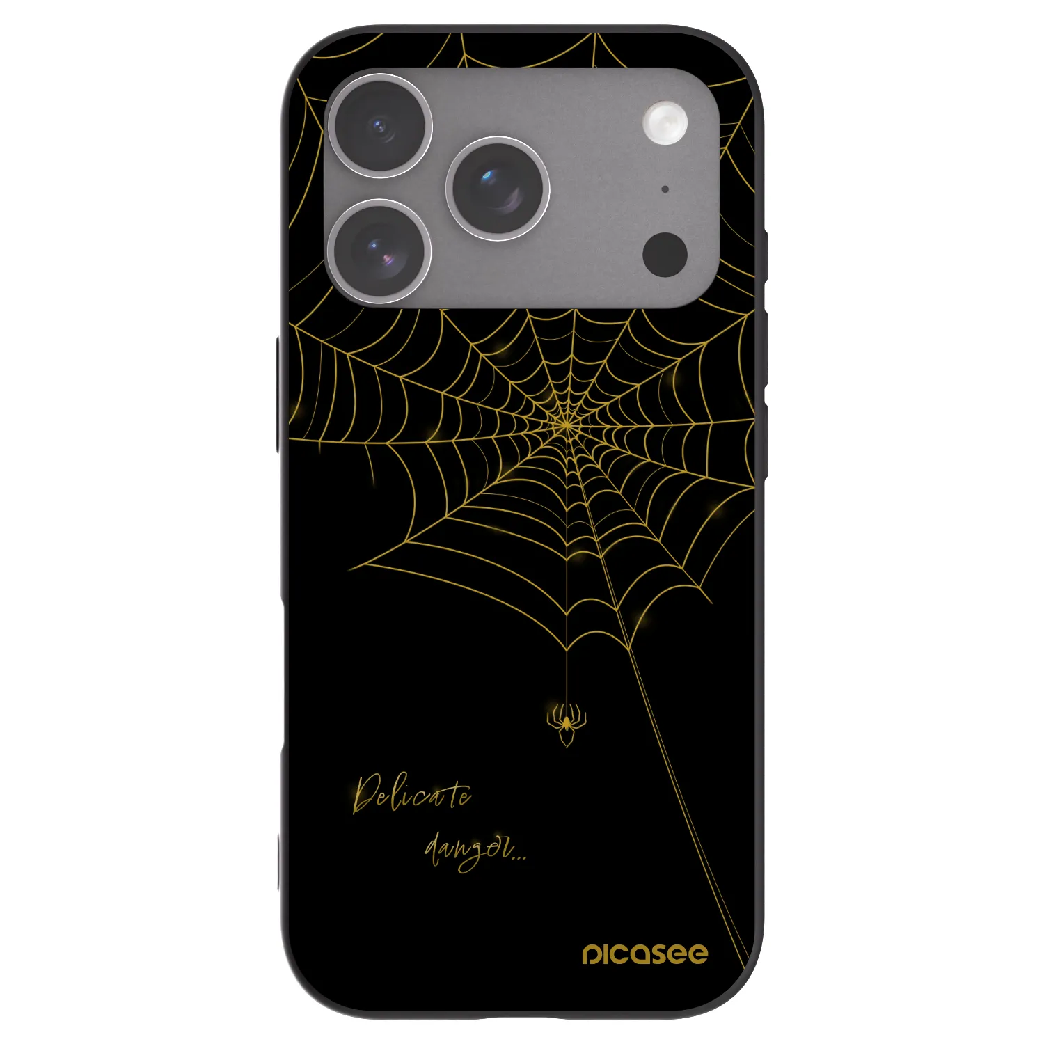 Picasee Μαύρη θήκη σιλικόνης για Apple iPhone 18 Pro - Delicate danger