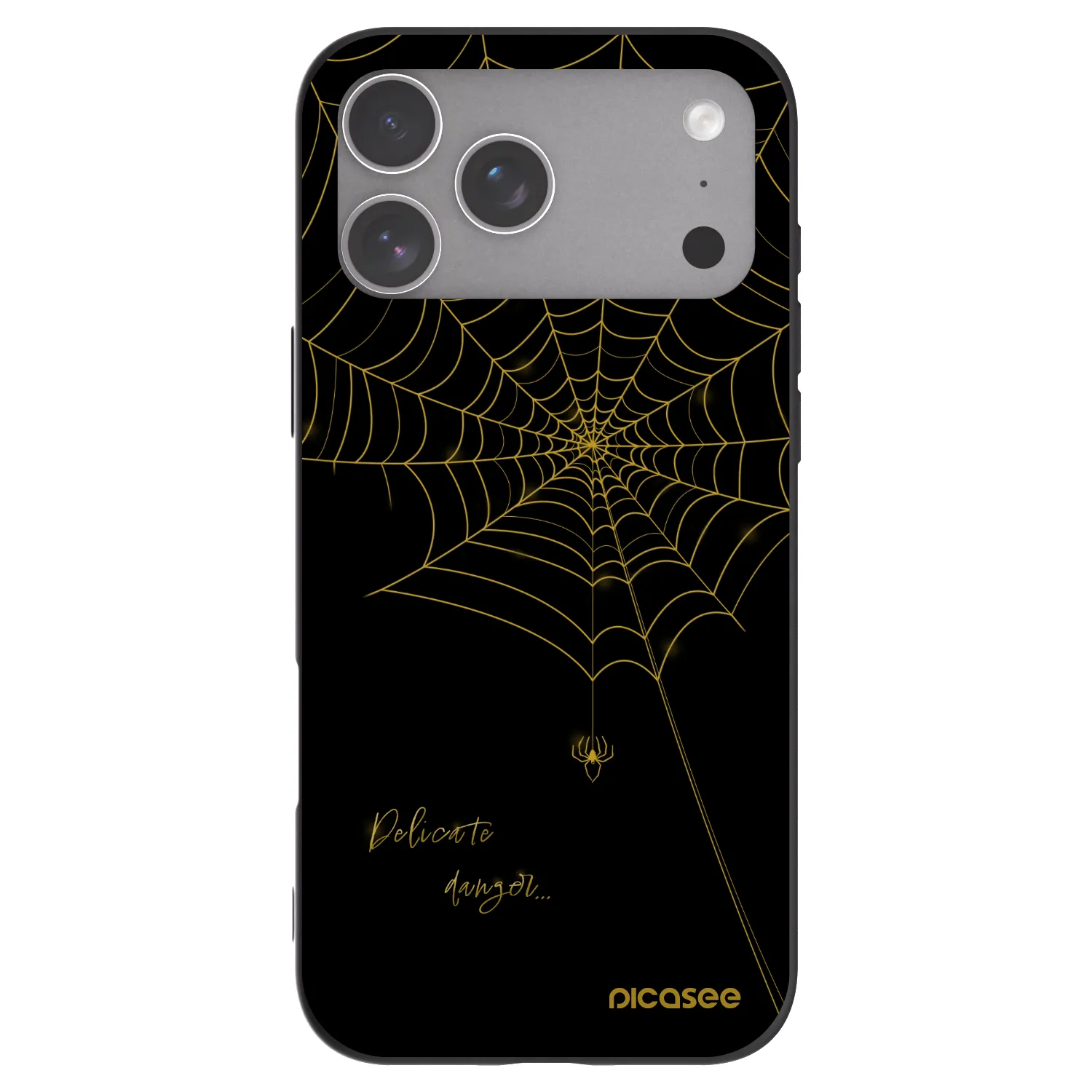 Picasee Μαύρη θήκη σιλικόνης για Apple iPhone 18 Pro Max - Delicate danger