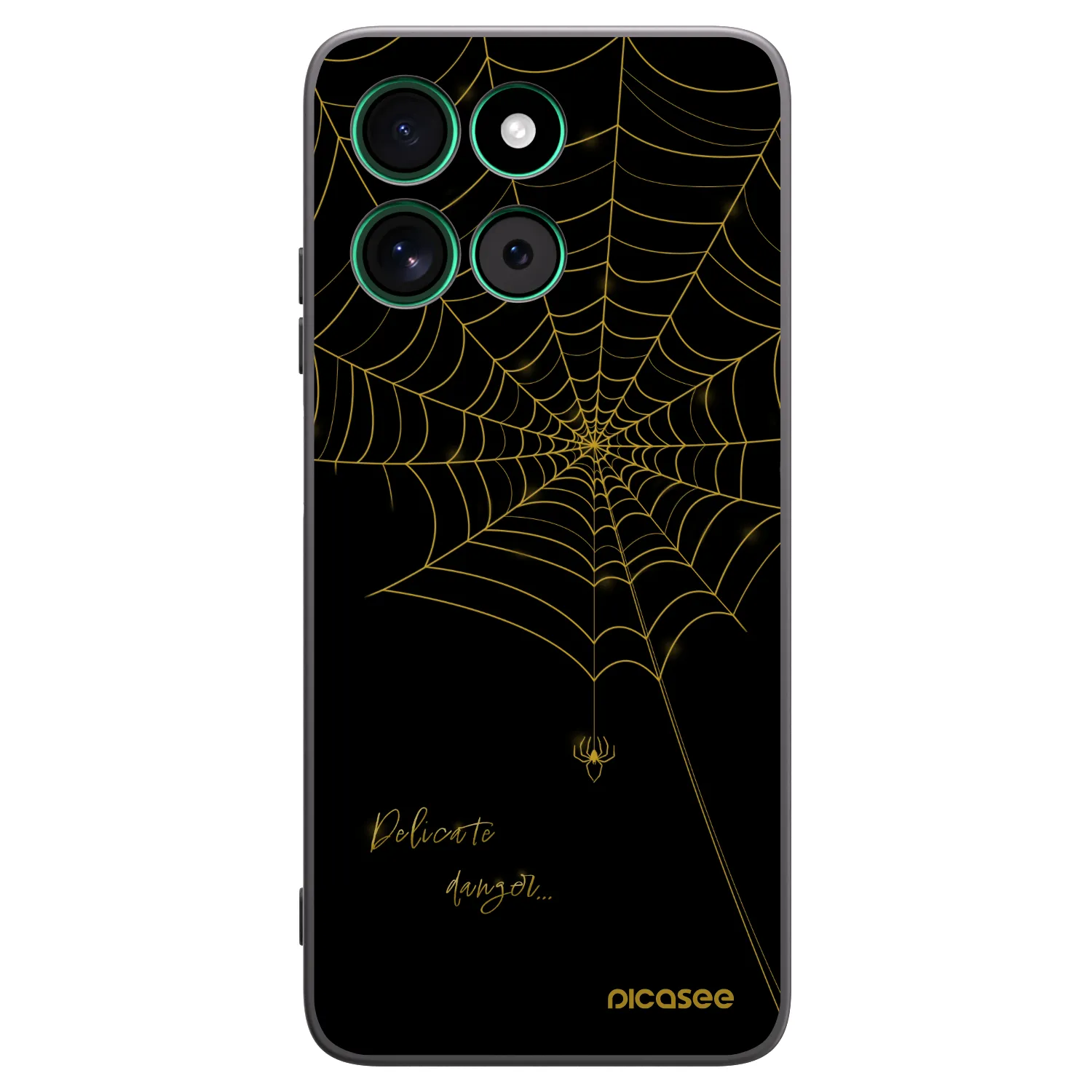 Picasee Μαύρη θήκη σιλικόνης για Motorola Moto G57 Power - Delicate danger