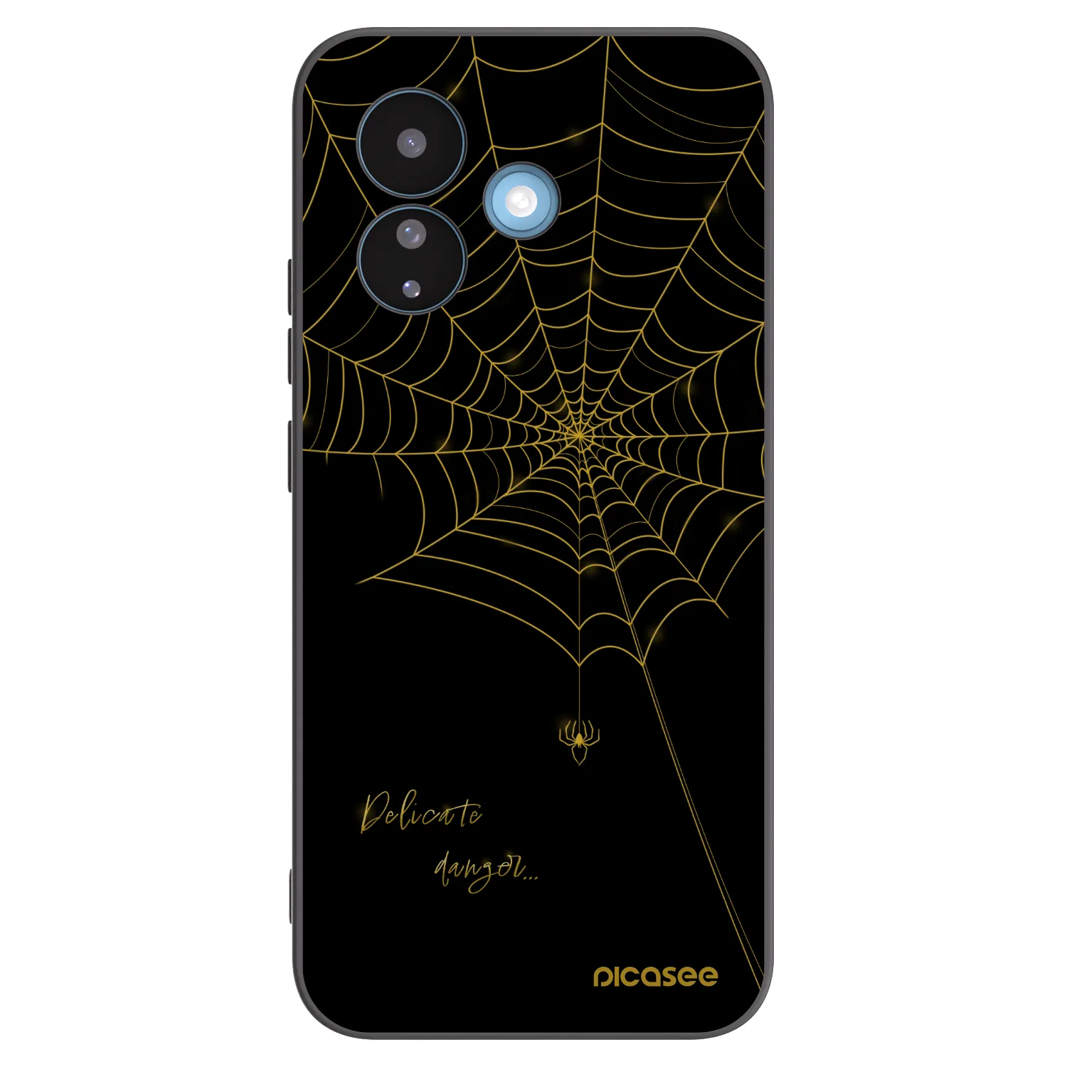 Picasee Μαύρη θήκη σιλικόνης για Xiaomi Redmi Note 17 Pro 5G - Delicate danger