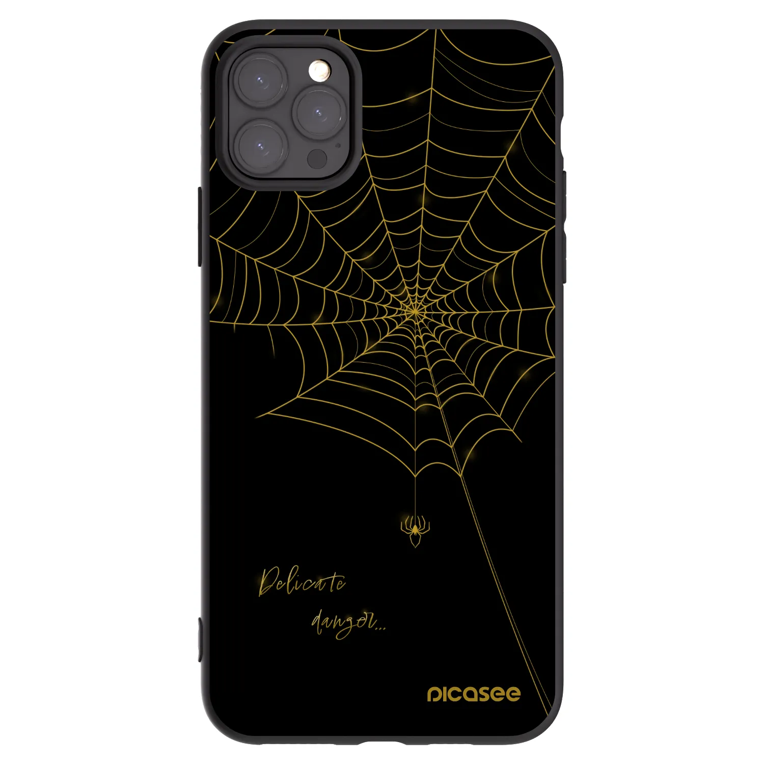 Picasee Μαύρη θήκη σιλικόνης για Apple iPhone 11 Pro Max - Delicate danger