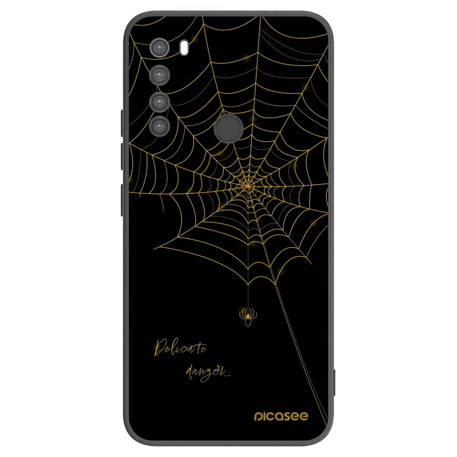 Picasee Μαύρη θήκη σιλικόνης για Xiaomi Redmi Note 8 - Delicate danger