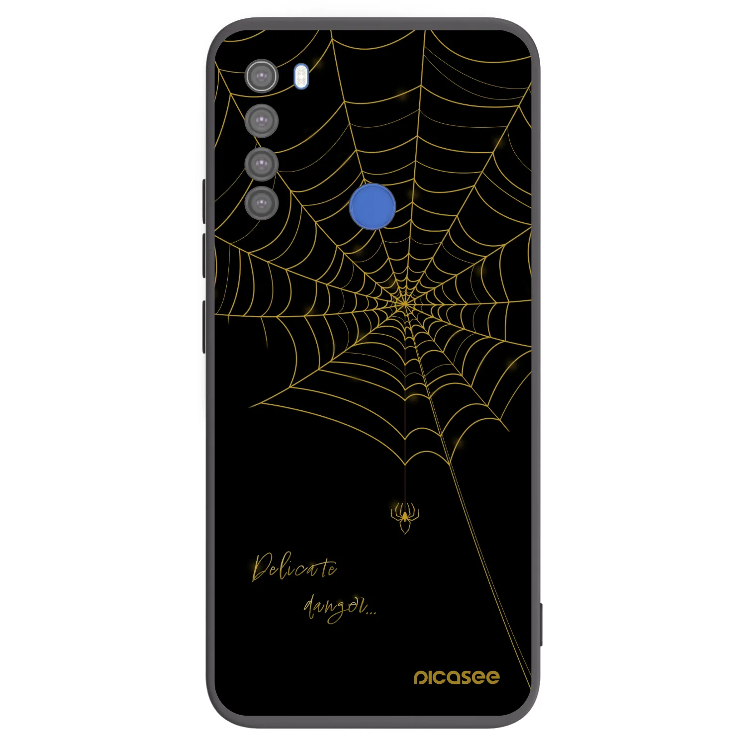 Picasee Μαύρη θήκη σιλικόνης για Xiaomi Redmi Note 8T - Delicate danger