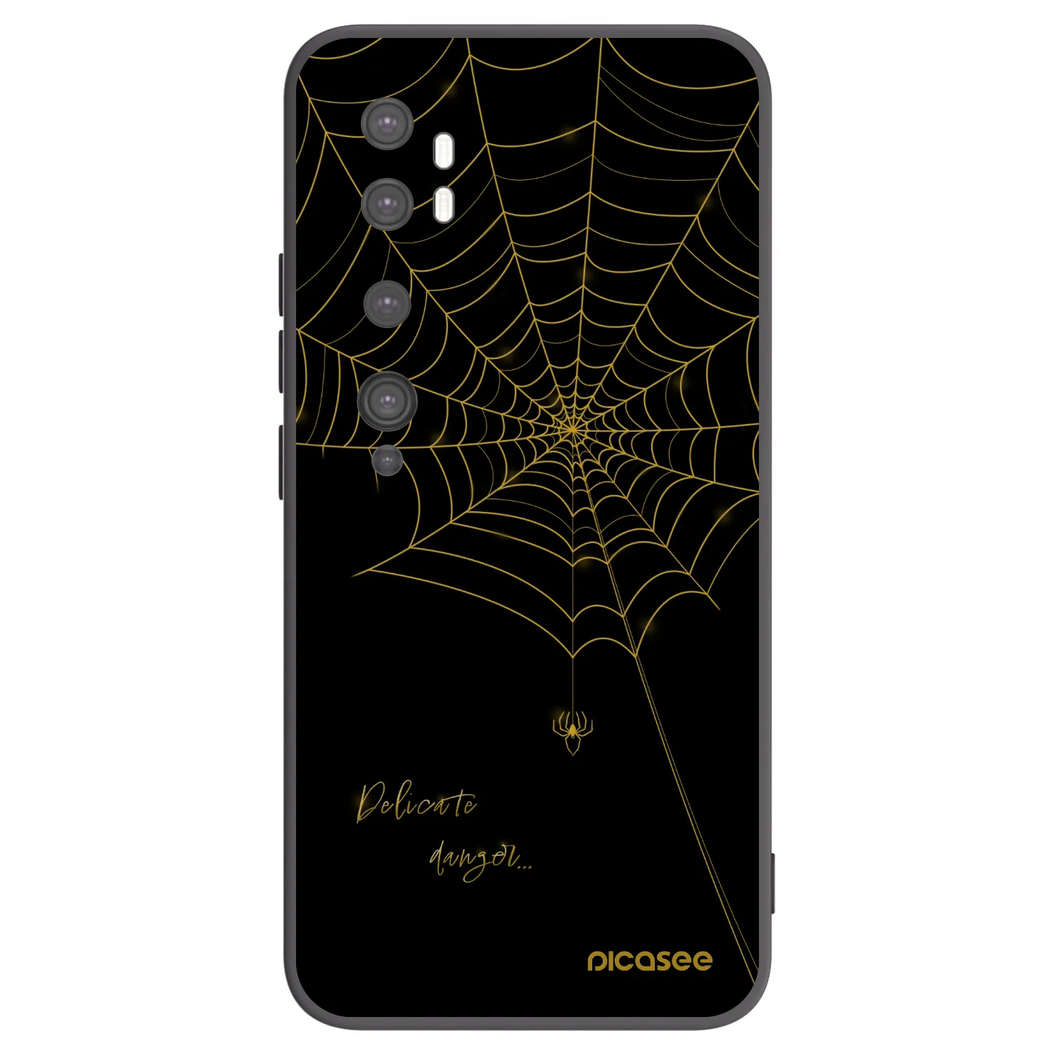 Picasee Μαύρη θήκη σιλικόνης για Xiaomi Mi Note 10 (Pro) - Delicate danger