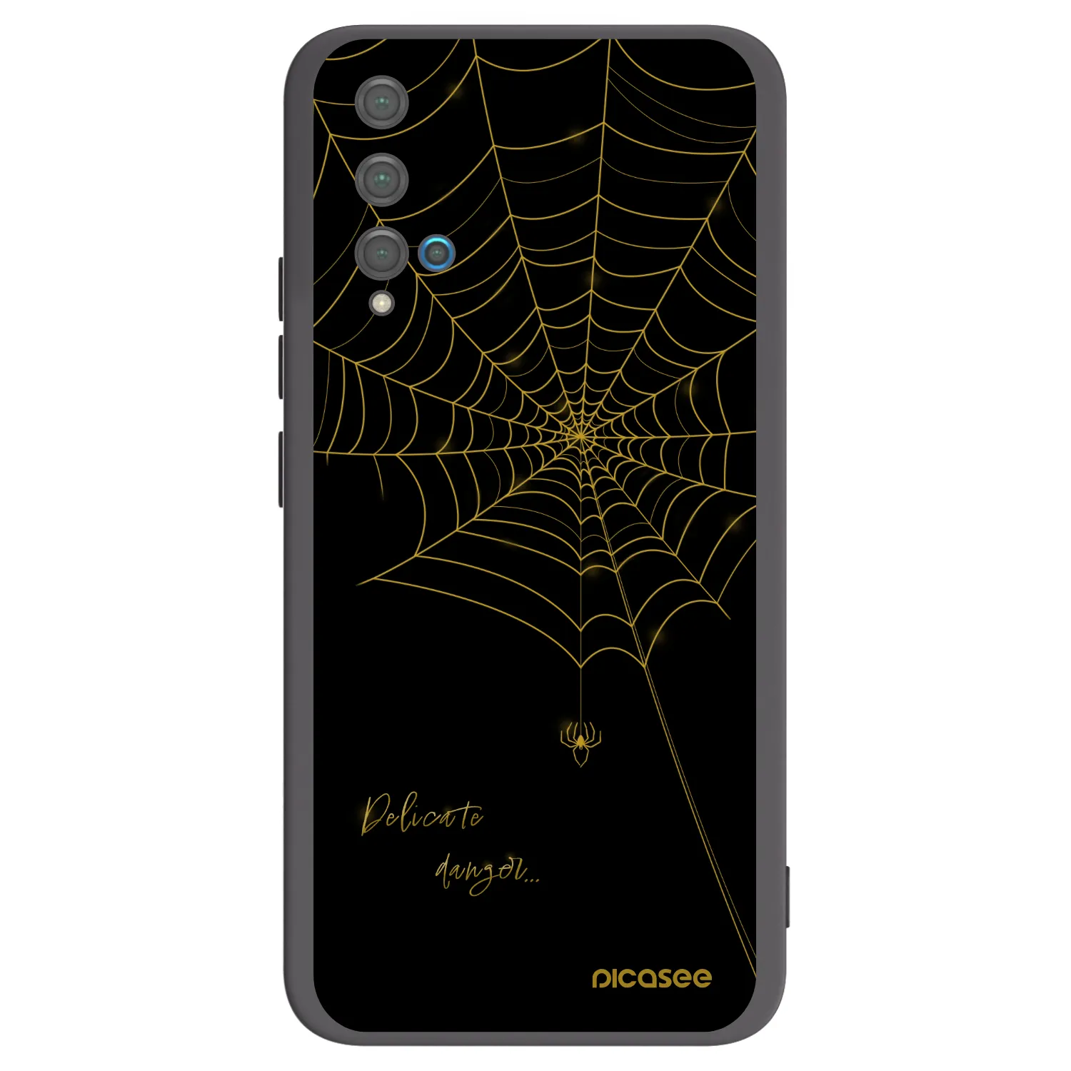 Picasee Μαύρη θήκη σιλικόνης για Huawei Nova 5T - Delicate danger