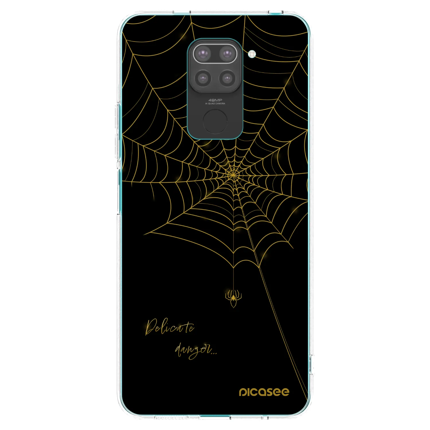 Picasee Μαύρη θήκη σιλικόνης για Xiaomi Redmi Note 9 - Delicate danger
